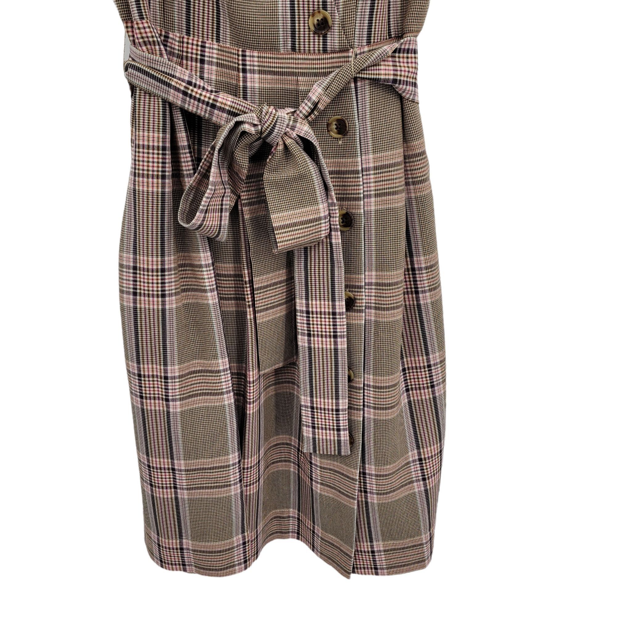 Other Gal Meets Glam Madison Tie Front Dress Sz 10 Pink Plaid Retr Size L / US 10 / IT 46 - 8 Thumbnail