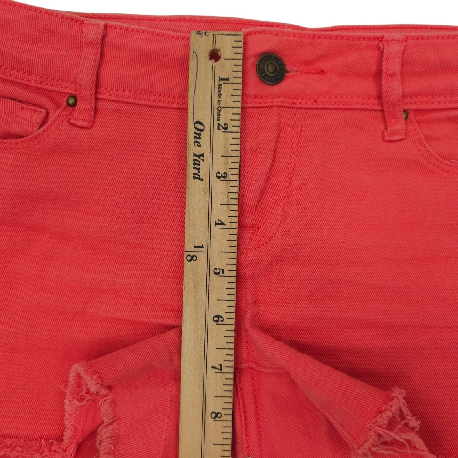 Other Delias Taylor Cut Off Denim Shorts Pink Coral Size 1/2 Low R Size 28" / US 6 / IT 42 - 4 Thumbnail