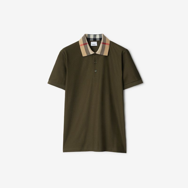 Burberry o1w1db10326 Cotton Polo Shirt in Green Size US XS / EU 42 / 0 - 1 Thumbnail