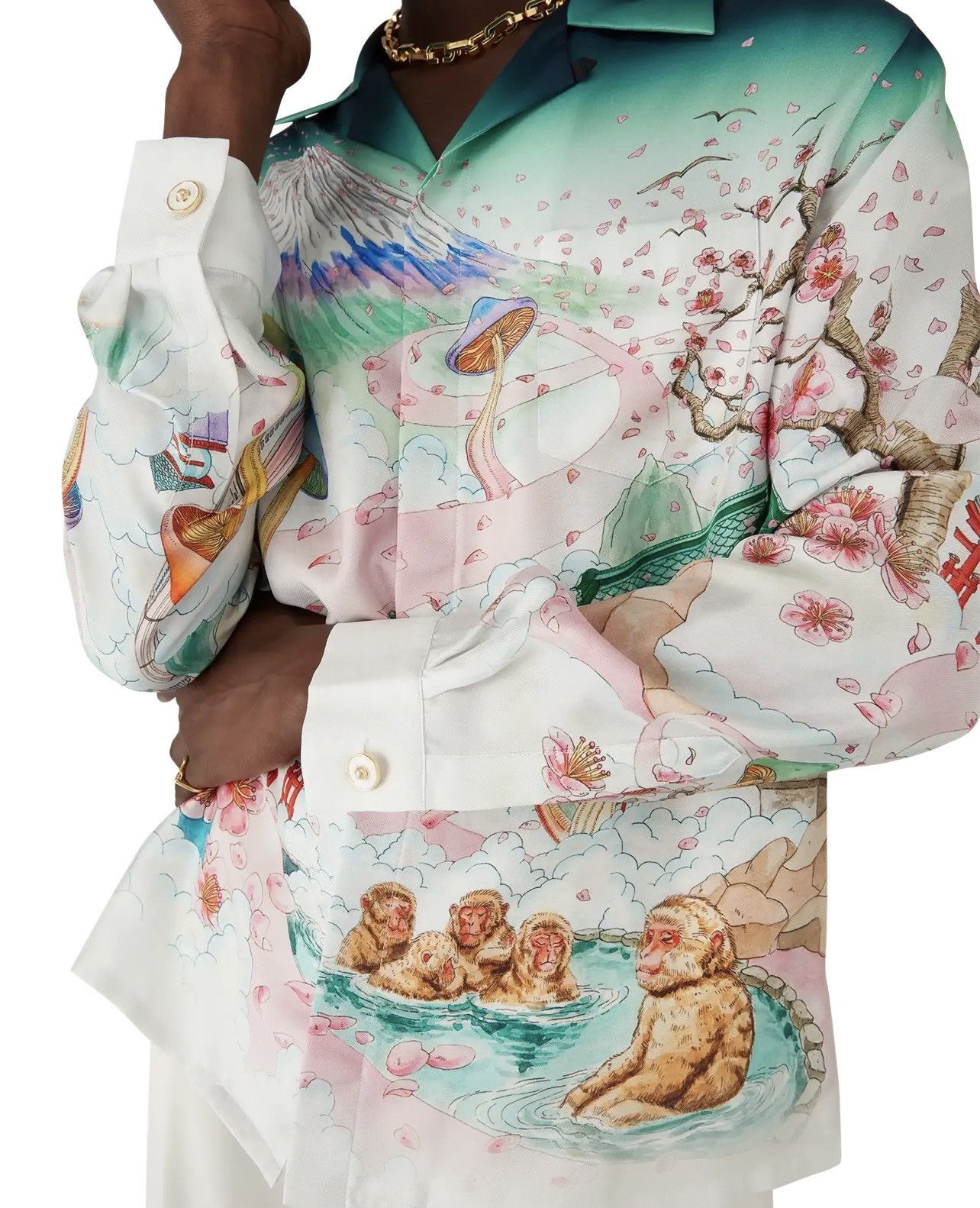 Casablanca Casablanca Silk Twill “Flowers” Shirt Size US M / EU 48-50 / 2 - 1 Thumbnail