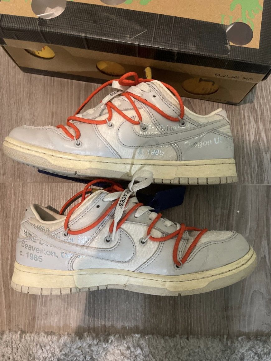 Off-White Nike Off White Dunks “Lot 23” Size US 9.5 / EU 42-43 - 2 Thumbnail