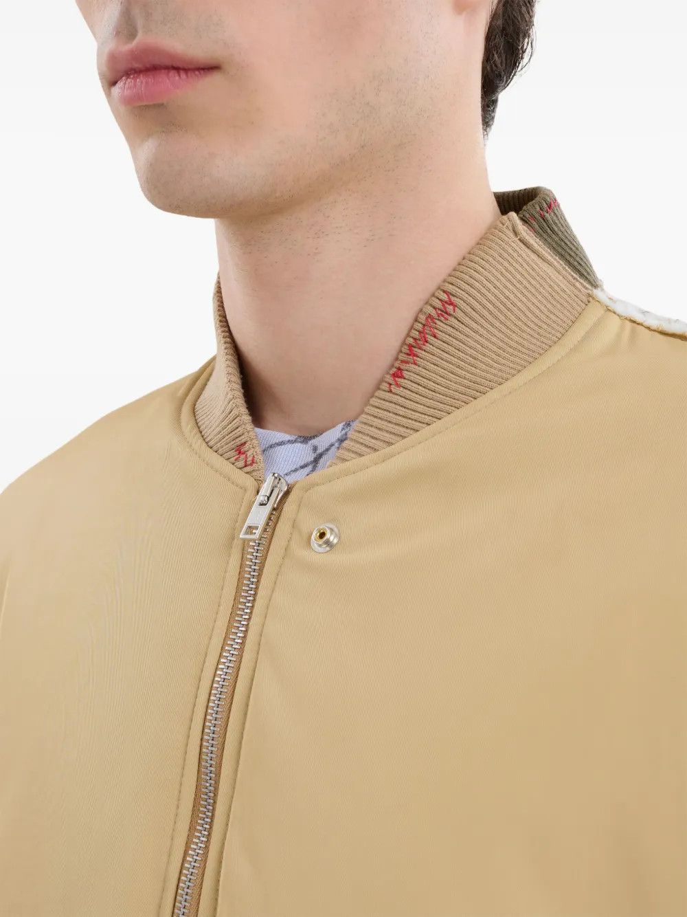 Marni o1w1db11125 Two Tone Bomber Jacket in Beige/Green Size US L / EU 52-54 / 3 - 4 Thumbnail