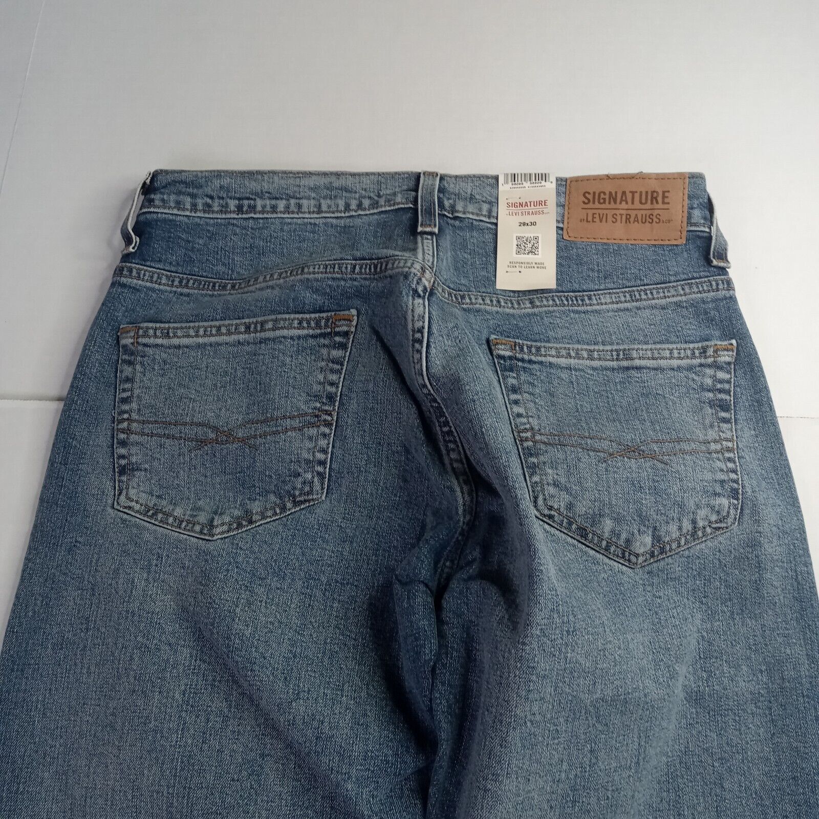 Levi's Signature By Levi's Loose Jeans Men's 29x30 Blue Denim Flex Size US 29 - 9 Thumbnail