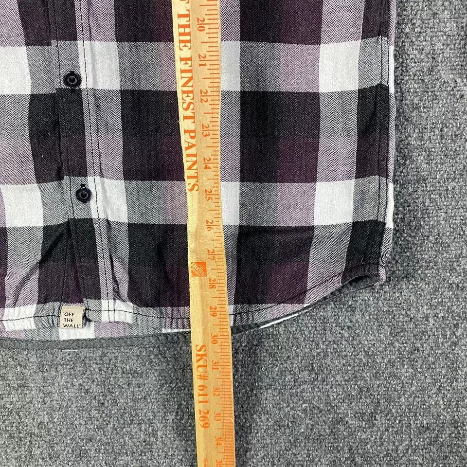 Vans Vans Shirt Men's Large Button Up Check Purple Long Sleeve Size US L / EU 52-54 / 3 - 5 Thumbnail