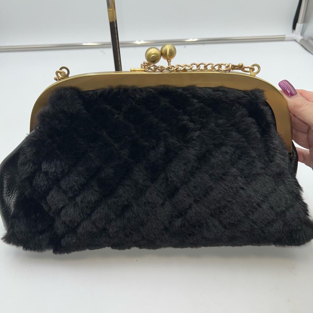 Other Patricia Nash Gisele Frame Bag in Black Quilted Faux Fur and Size ONE SIZE - 1 Thumbnail