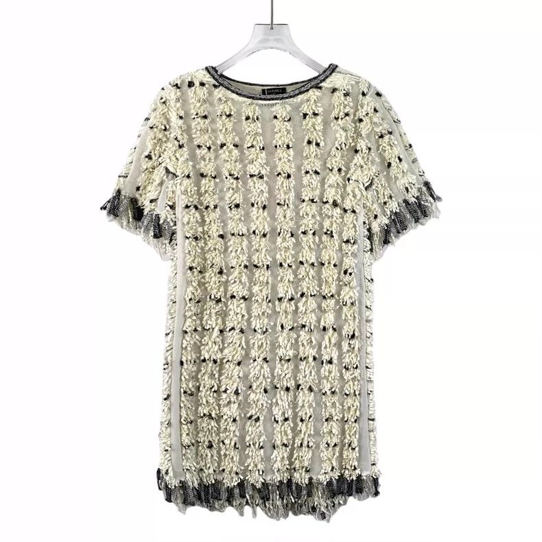 Chanel Chanel Beige tassel braided cotton round-neck short-sleeved Size XS / US 0-2 / IT 36-38 - 1 Thumbnail