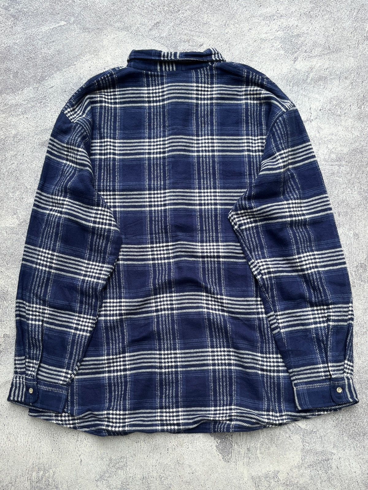 L.L. Bean 1990’s Vintage LL Bean Half Button Plaid Heavy Wool Size US L / EU 52-54 / 3 - 4 Thumbnail