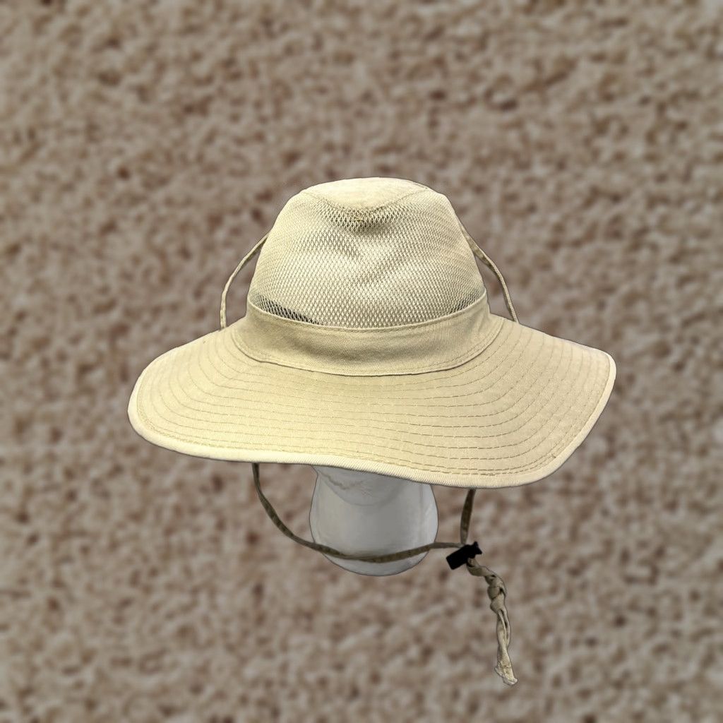 Vintage Dorfman Pacific Bucket Hat Adult S Beige Cotton Nylon Knit Hat/Cap Casual Travel Workwear Mens Size ONE SIZE - 1 Thumbnail