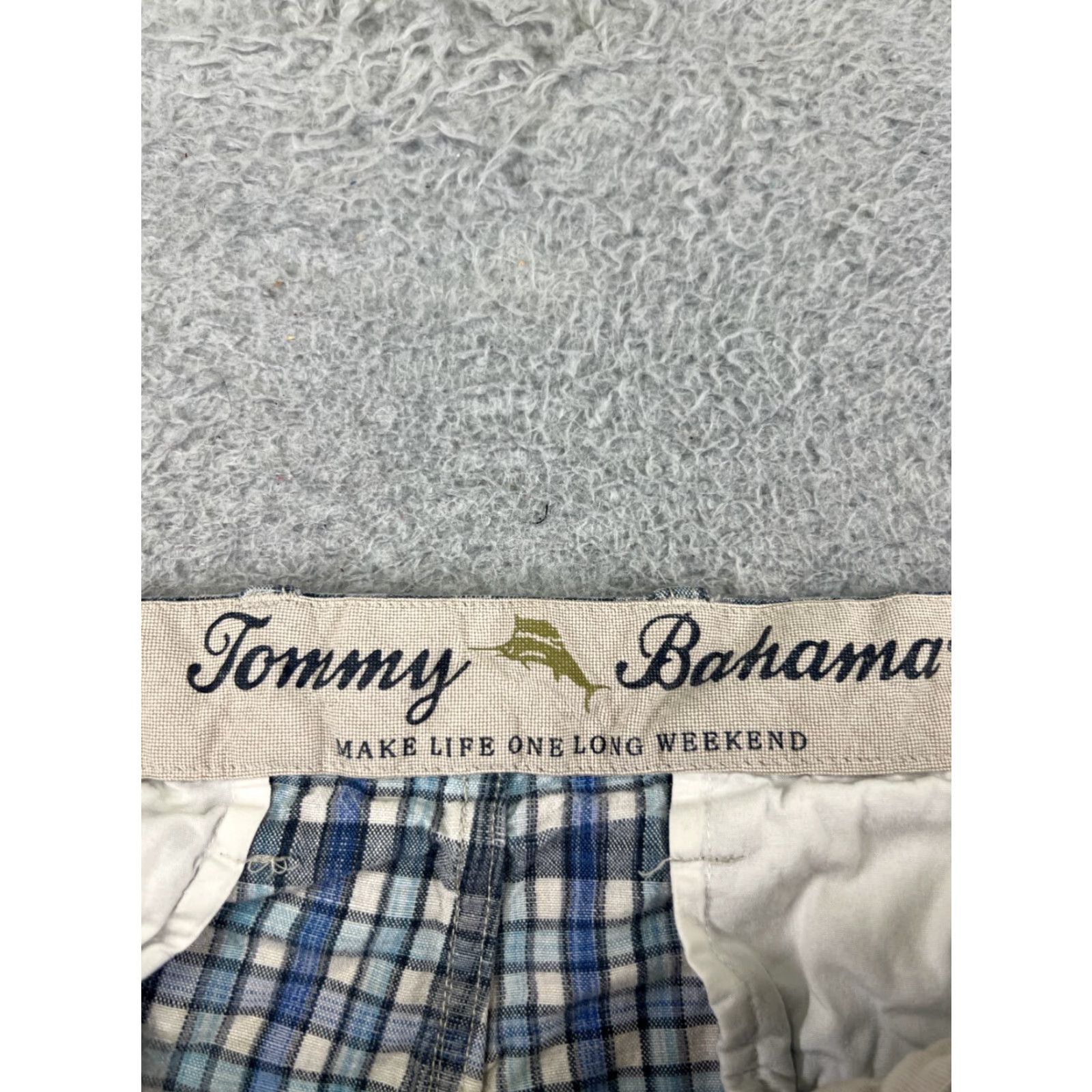 Tommy Bahama Tommy Bahama Shorts Mens 38 Blue Plaid Linen Tencel Blend Beach Vacation Vegas Size US 38 / EU 54 - 7 Thumbnail