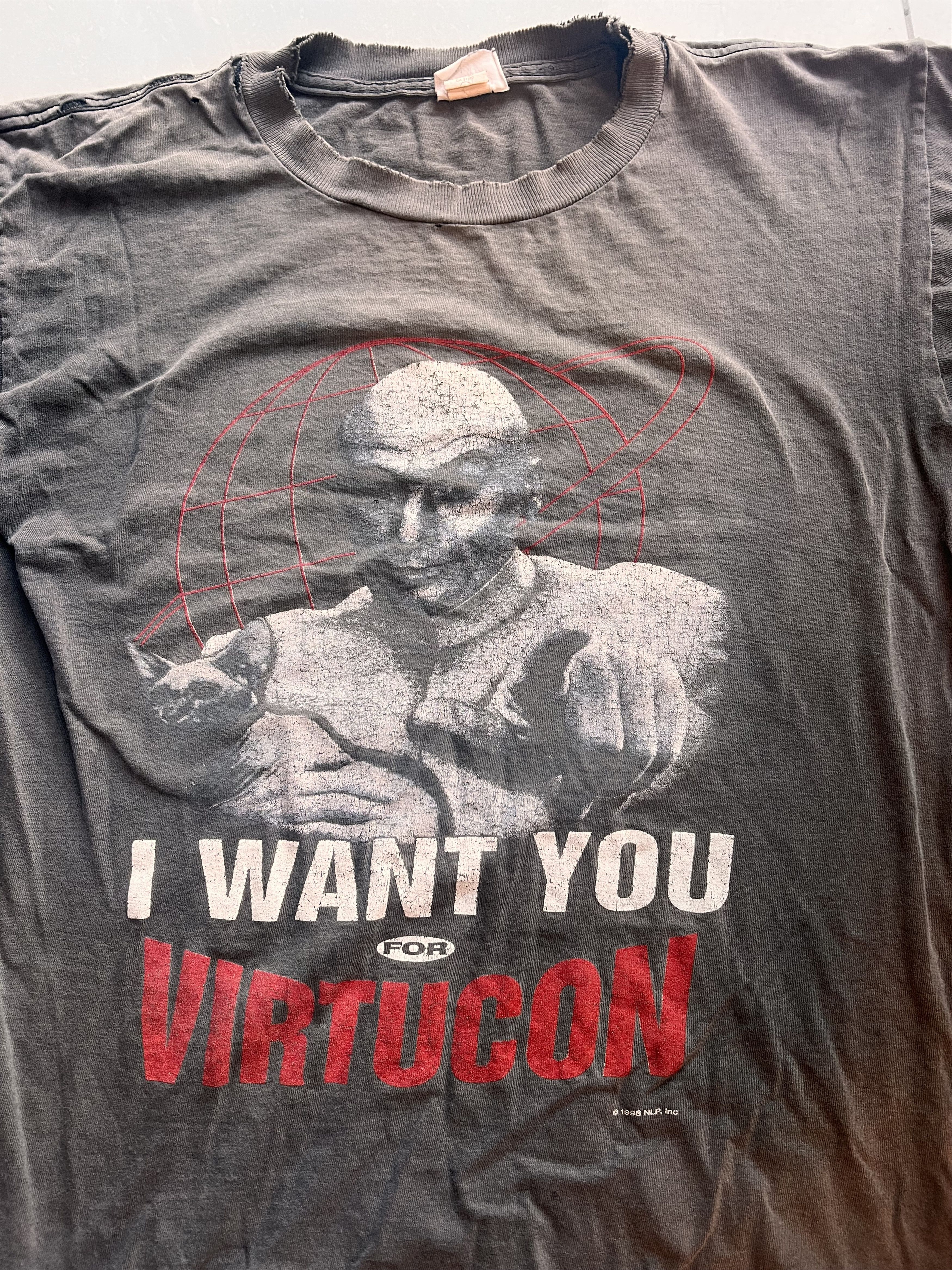 Vintage 1998 Austin Powers Dr. Evil VIRTUCON Promo Tee Grade Archive Size US M / EU 48-50 / 2 - 2 Thumbnail