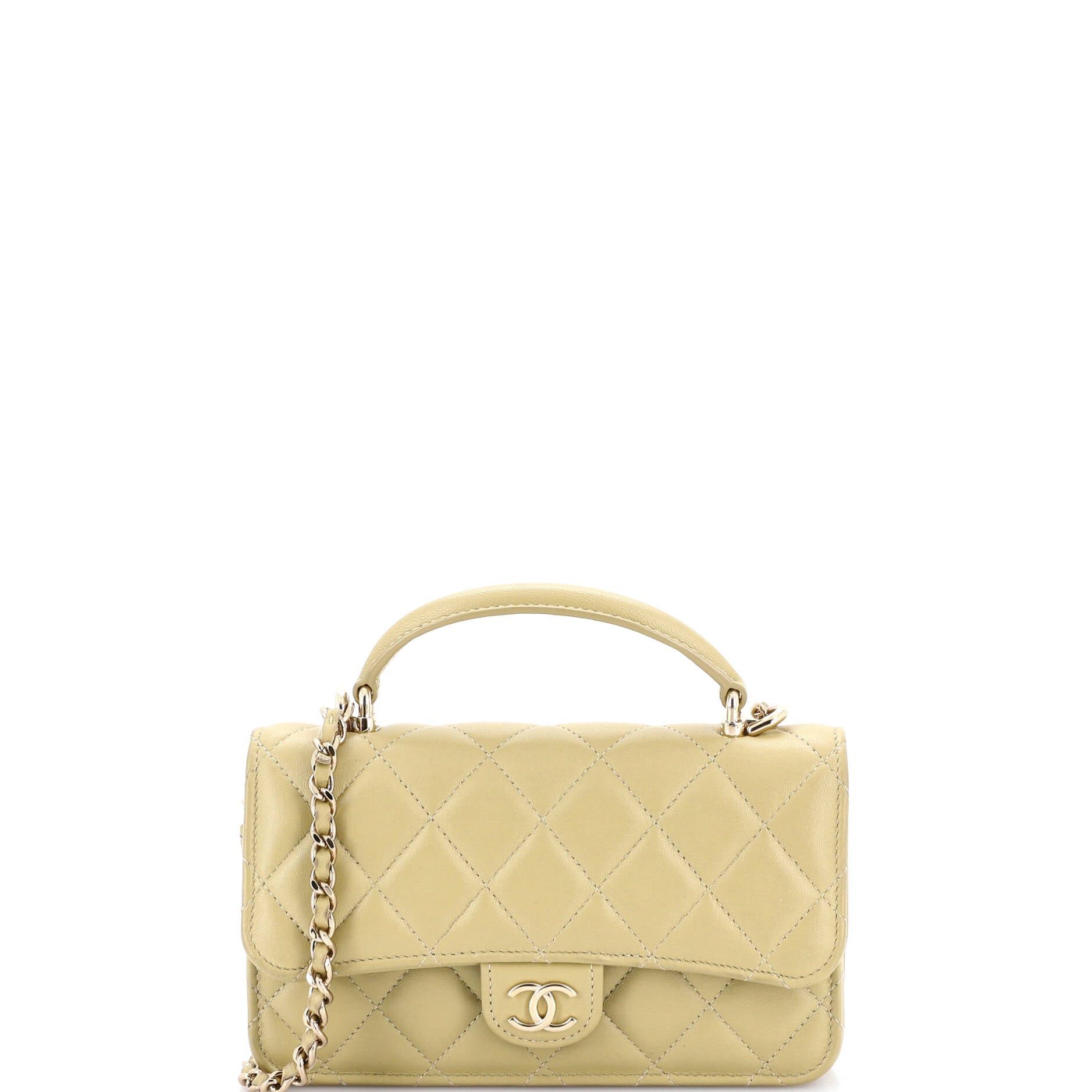 Chanel Classic Top Handle Flap Phone Holder with Chain Size ONE SIZE - 1 Thumbnail