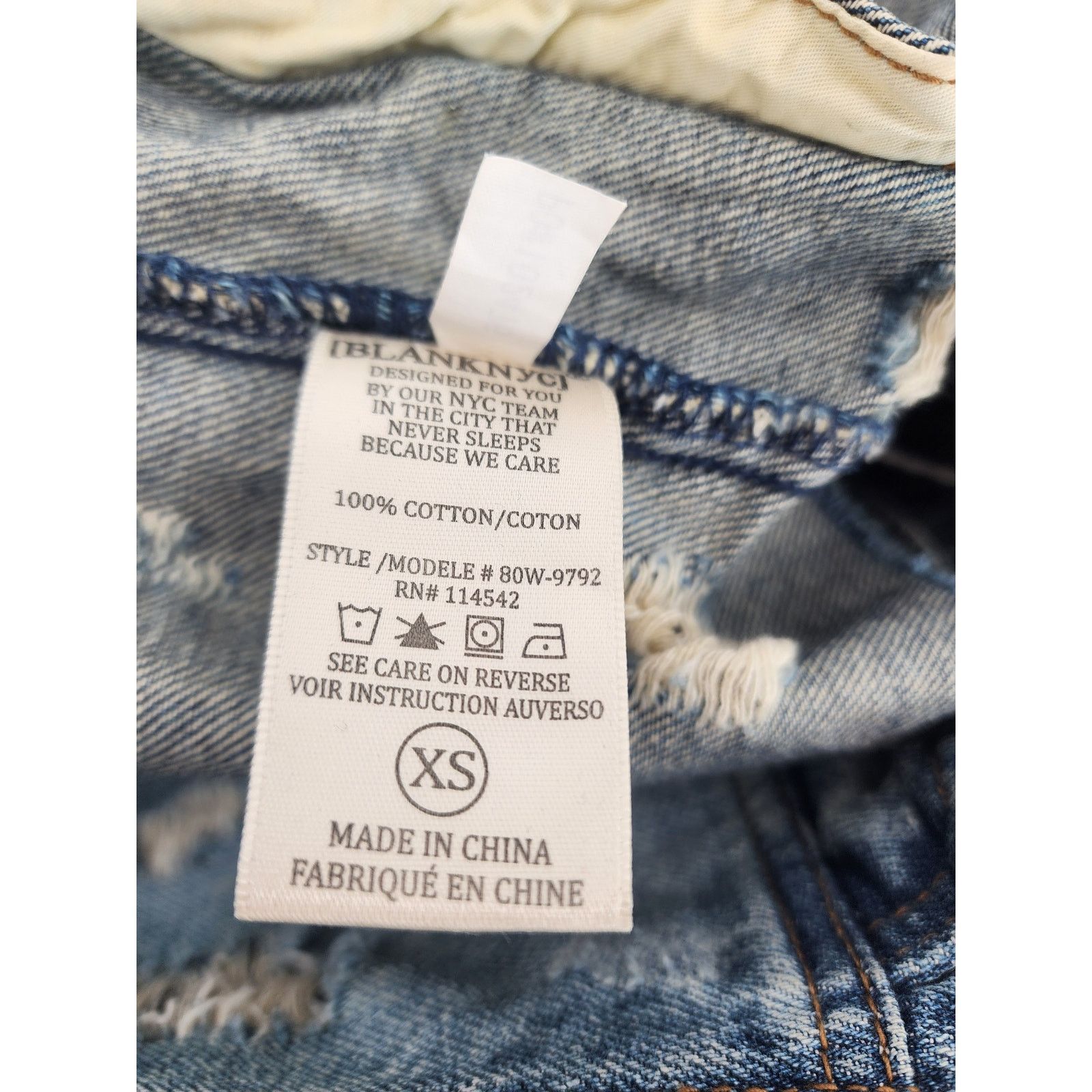 BLANKNYC Blank NYC Distressed Denim Jacket - Women's Size XS Size XS / US 0-2 / IT 36-38 - 11 Thumbnail