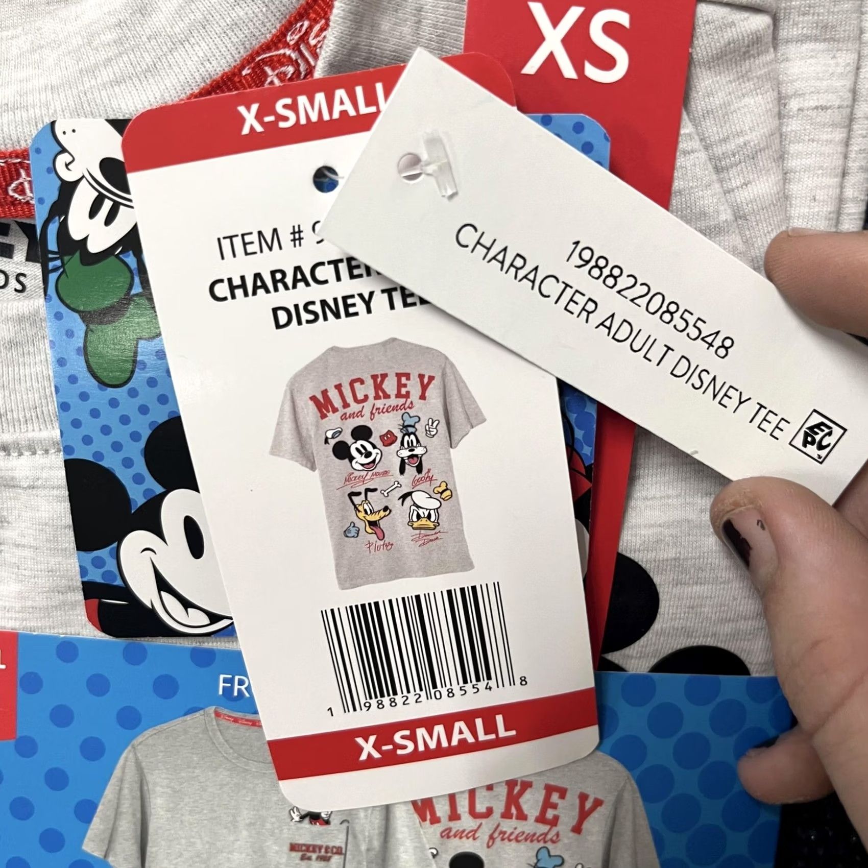 Disney Disney Mickey & Friends Shirt Mens XS Gray Pocket Graphic Tee T-Shirt Cartoon Size US XS / EU 42 / 0 - 3 Thumbnail