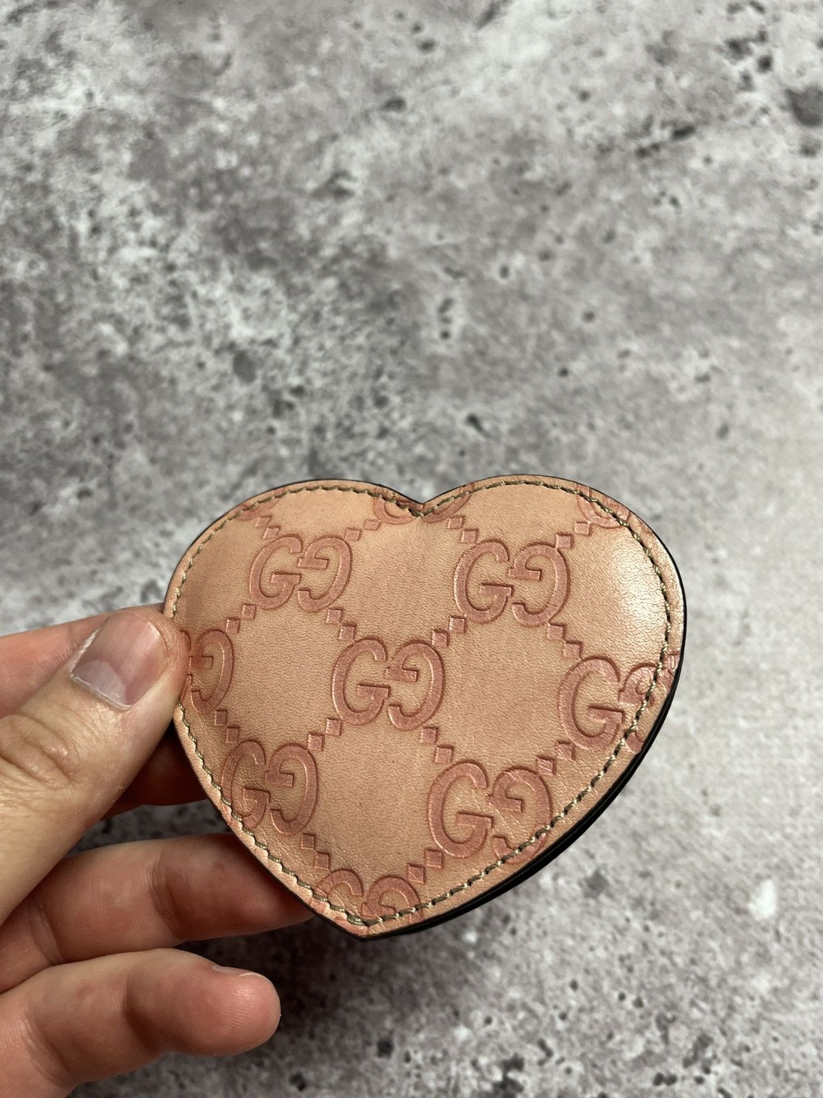 Gucci Gucci Heart Shaped Pocket Mirror With Leather Case Size ONE SIZE - 5 Thumbnail