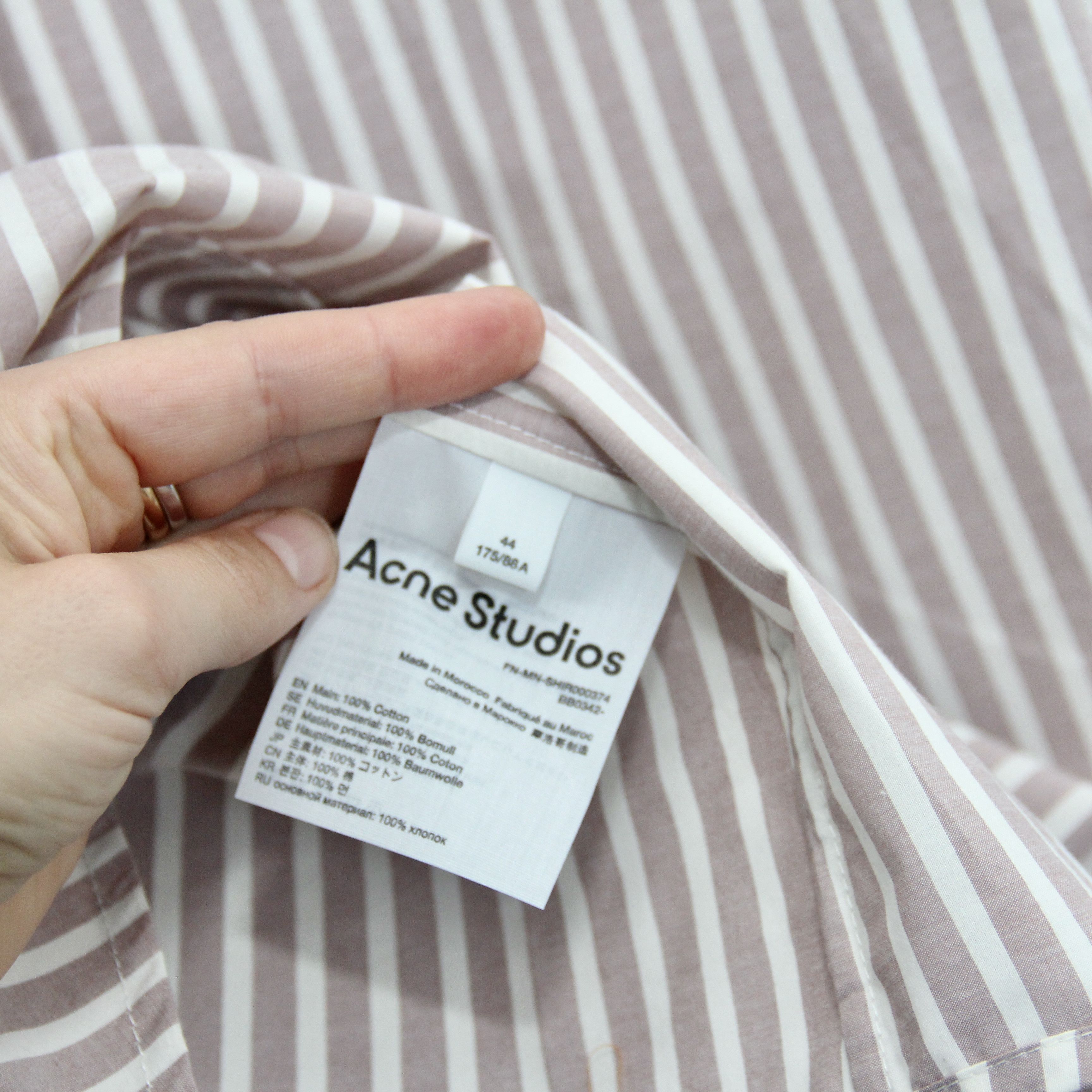 Acne Studios ACNE STUDIOS Cotton Relaxed-Fit Striped Shirt Size US S / EU 44-46 / 1 - 6 Thumbnail