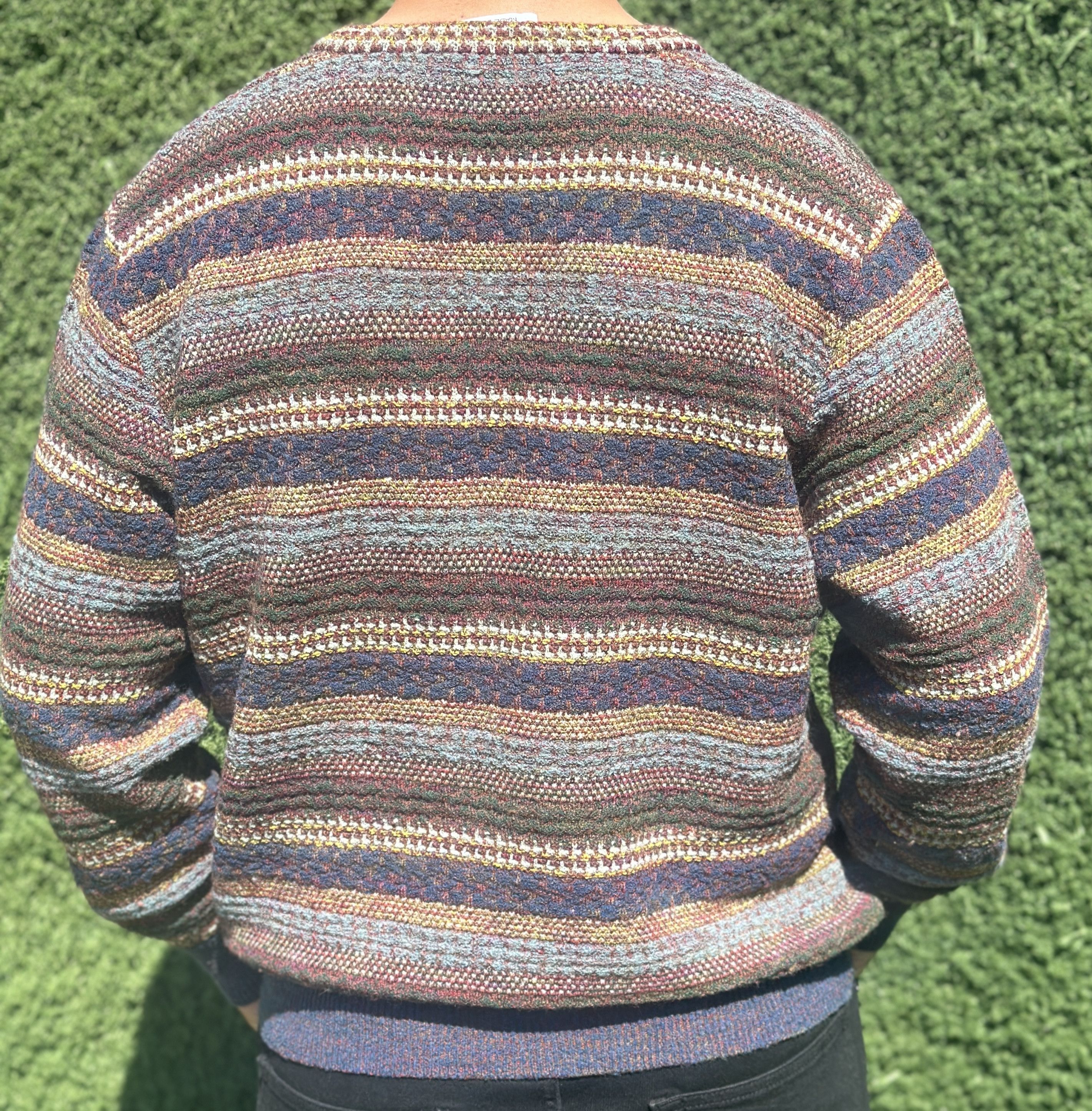 Missoni Missoni Sport 3D Knit Striped Pullover Cosby Sweater Size L Size US L / EU 52-54 / 3 - 3 Thumbnail