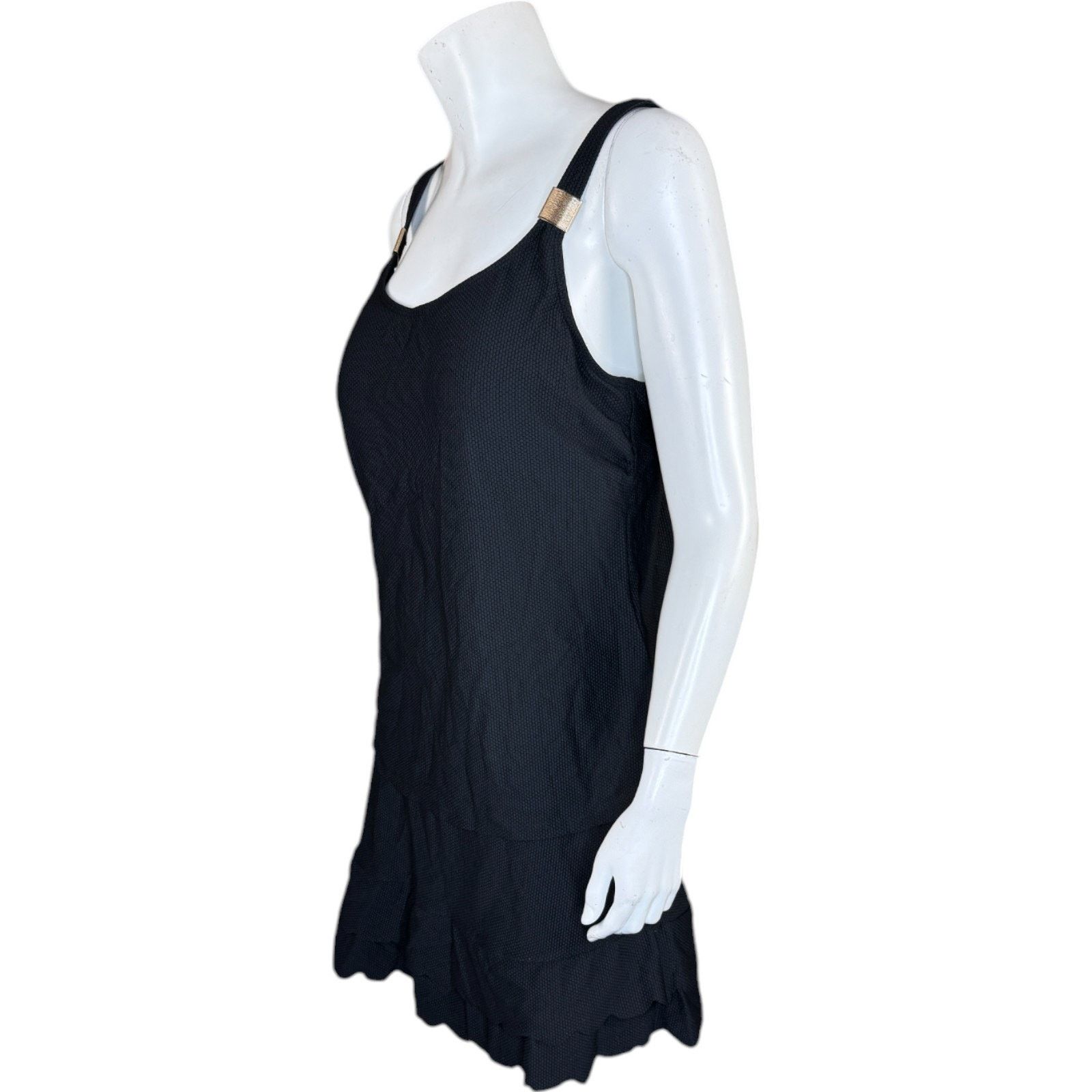 Other Susan Graver Soleil Ruffle Hem Tankini with Skirt Black 14 Size XL / US 12-14 / IT 48-50 - 4 Thumbnail
