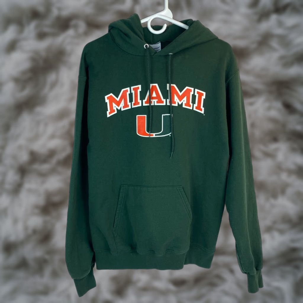 Champion VINTAGE Champion Miami Hurricane Pullover Hoodie Mens Size M Sweatshirt Size US M / EU 48-50 / 2 - 1 Thumbnail