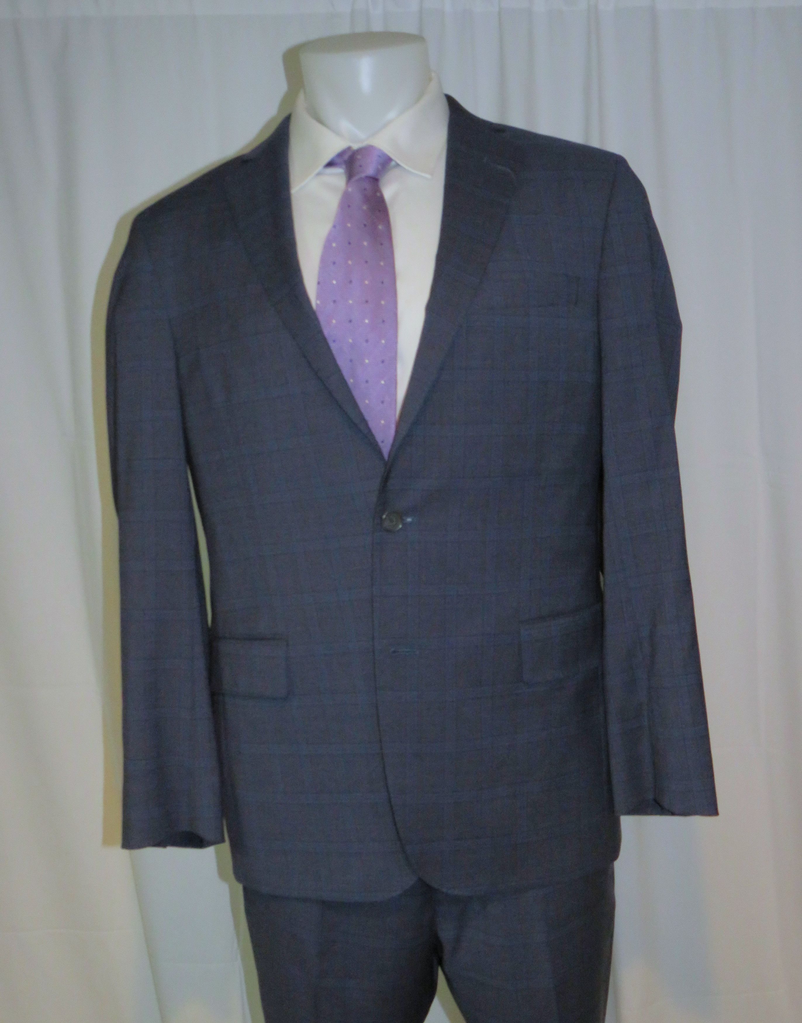 Brooks Brothers 1818 Classic Reda Current Blue Plaid Suit 40R NWT $1300 Size 40R - 3 Thumbnail