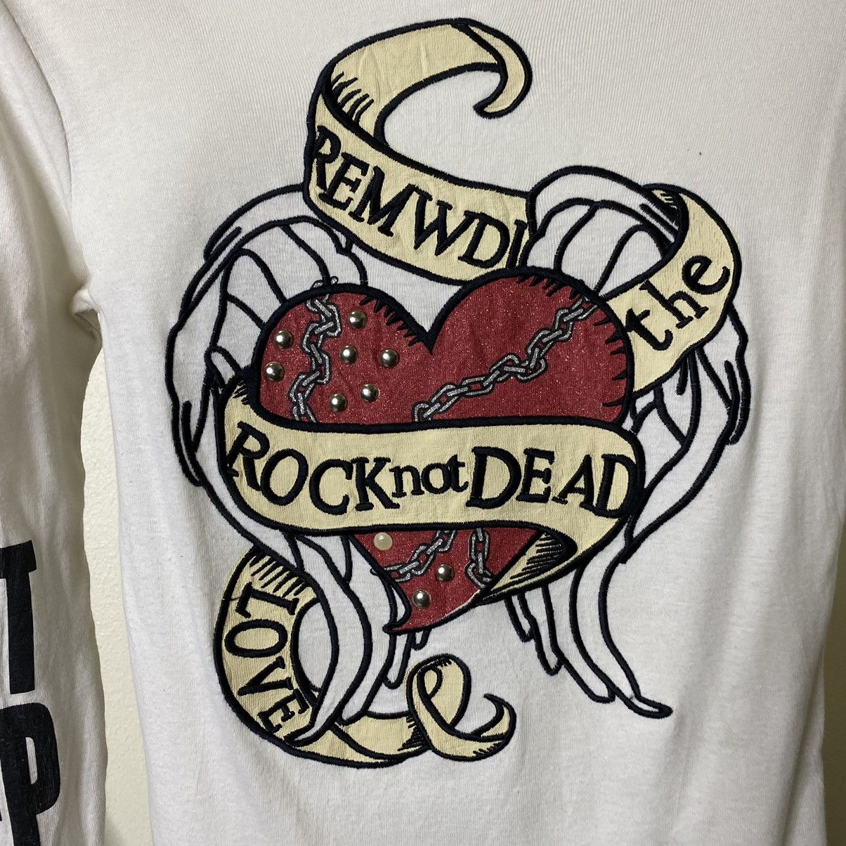 Affliction × Seditionaries Rock Not Dead Affliction Style Cyber Gothic Punk L/S T Shirt Size XS / US 0-2 / IT 36-38 - 2 Thumbnail