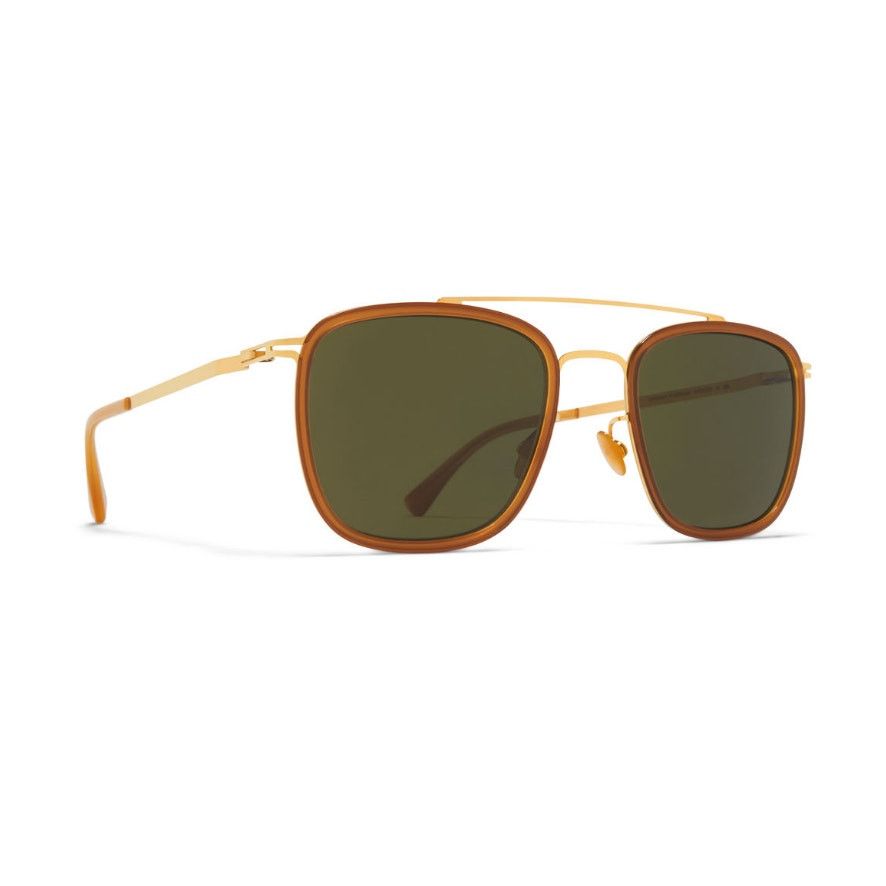Mykita Mykita Men's Gold Brown Jeppe 6U79 Eyewear Sunglasses Size ONE SIZE - 1 Thumbnail