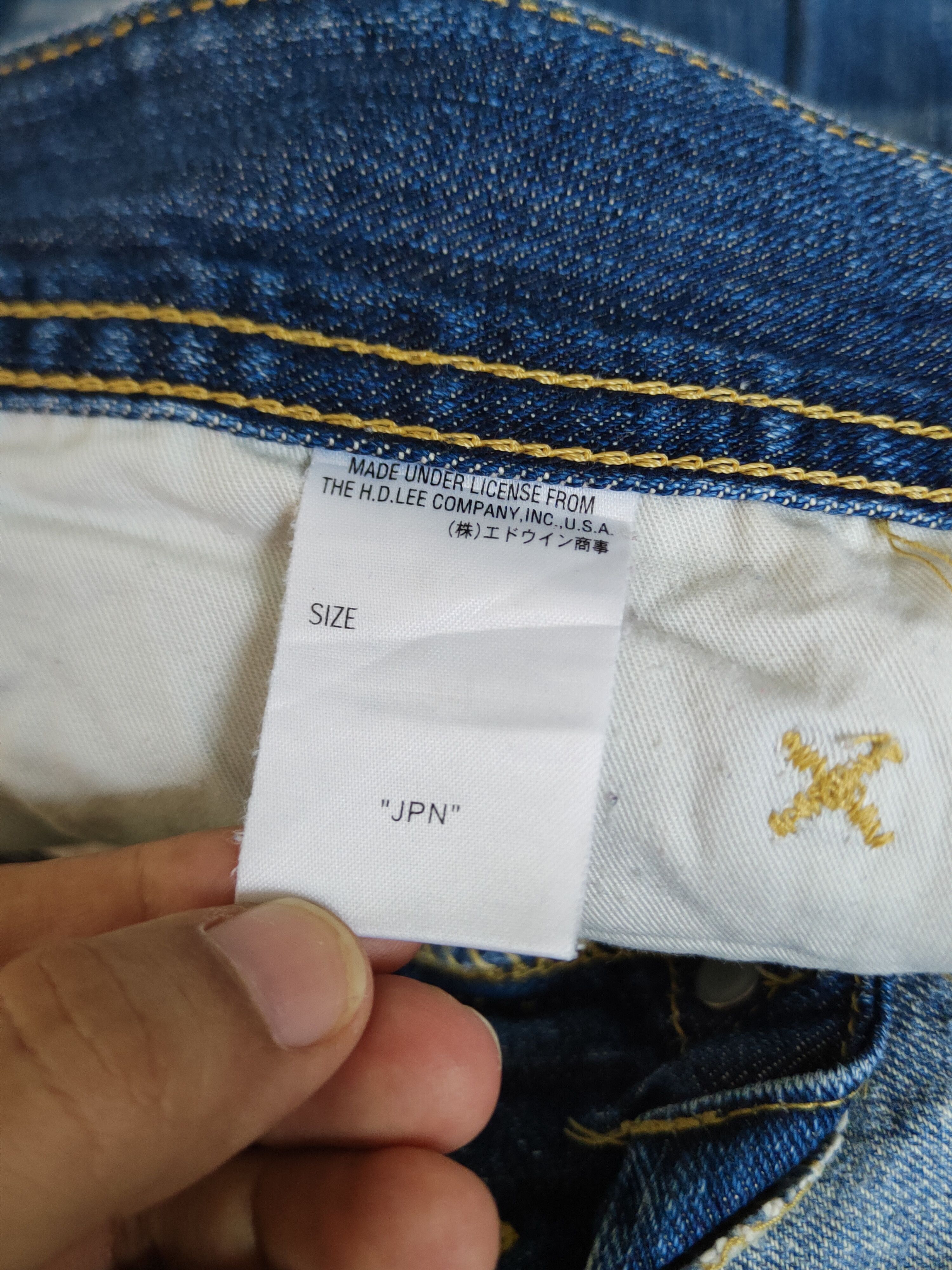 Japanese Brand Lee Blue Distressed Ripped Jeans #S2200 Size US 36 / EU 52 - 20 Thumbnail