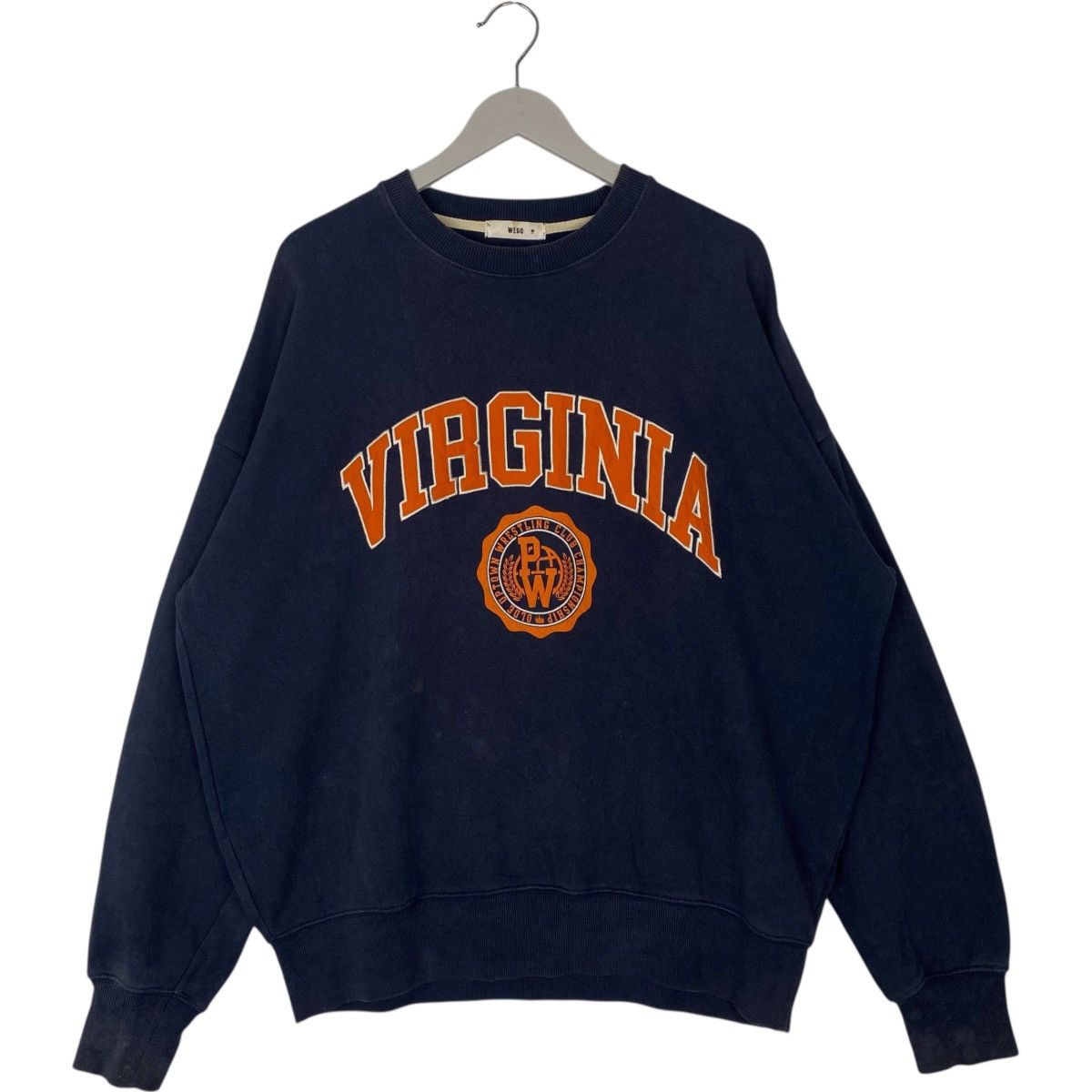 Vintage Vintage Virginia Sweatshirt Crewneck Navy Blue Big Size M Size US M / EU 48-50 / 2 - 1 Thumbnail
