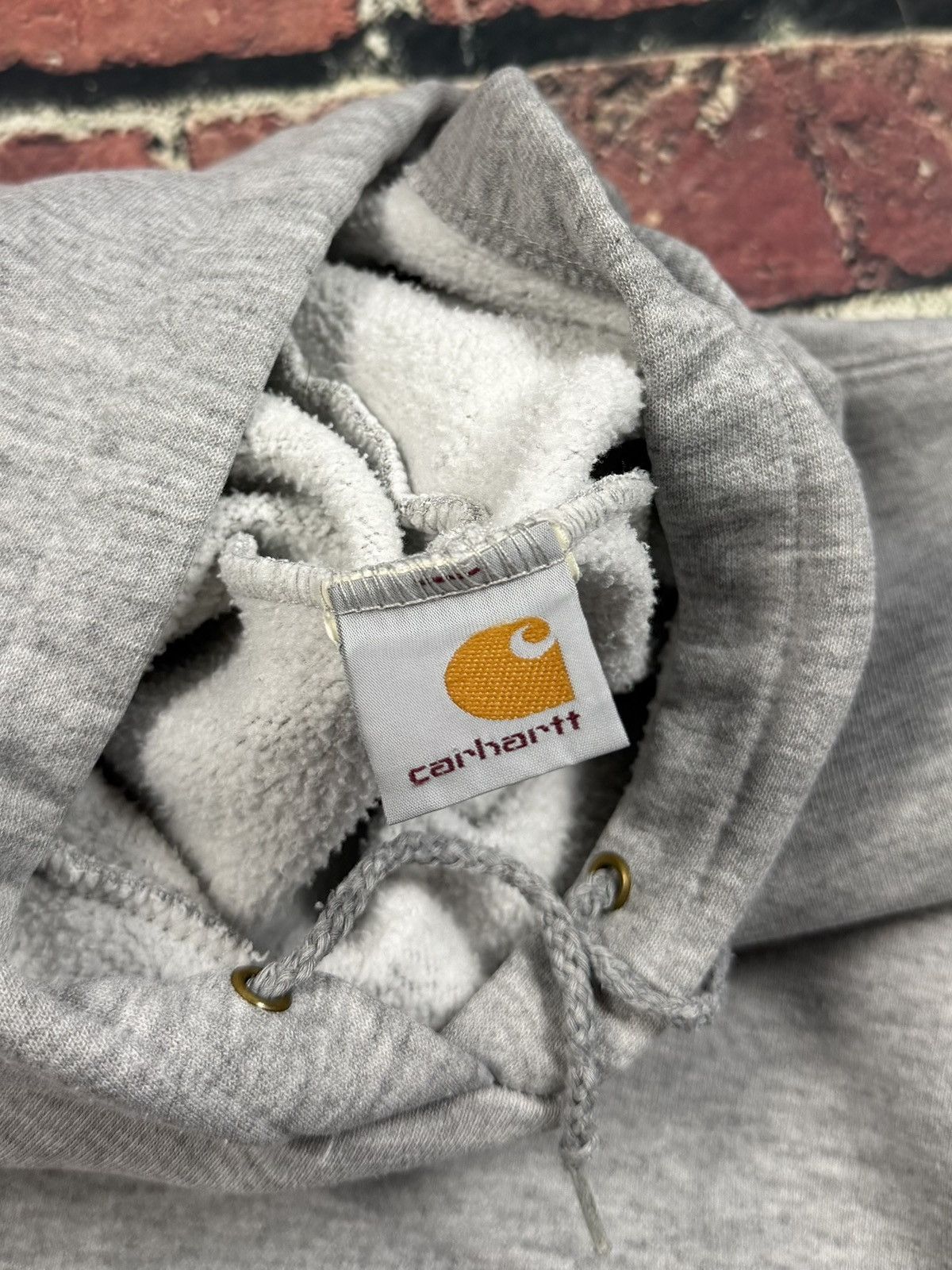 Carhartt Vintage Carhartt Gray Hoodie Sweatshirt 90s Y2K Script Logo Size US L / EU 52-54 / 3 - 8 Thumbnail