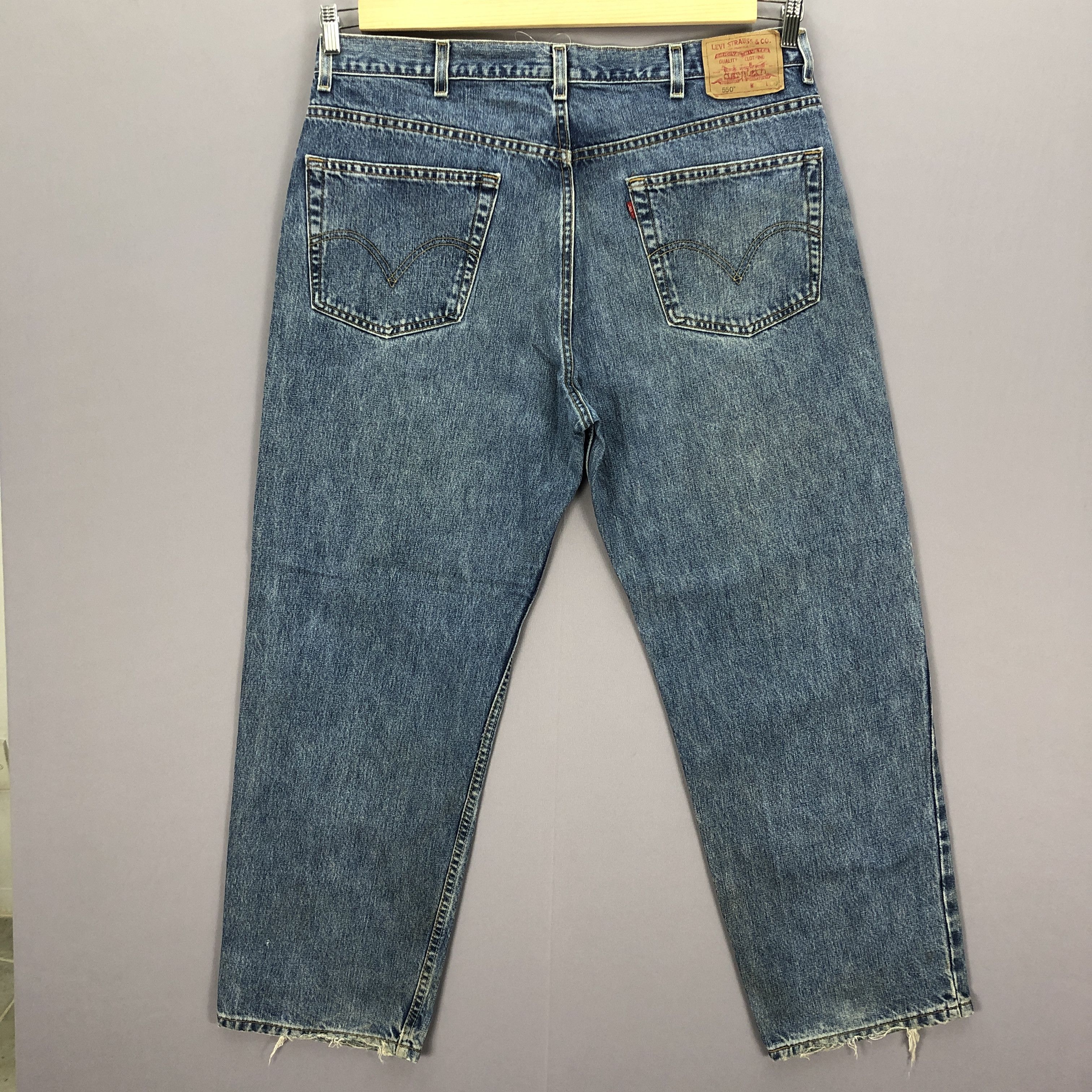 Levi's Vintage Y2K Levis 550 Jeans Levi's Faded Stone Wash Denim Size US 38 / EU 54 - 2 Thumbnail