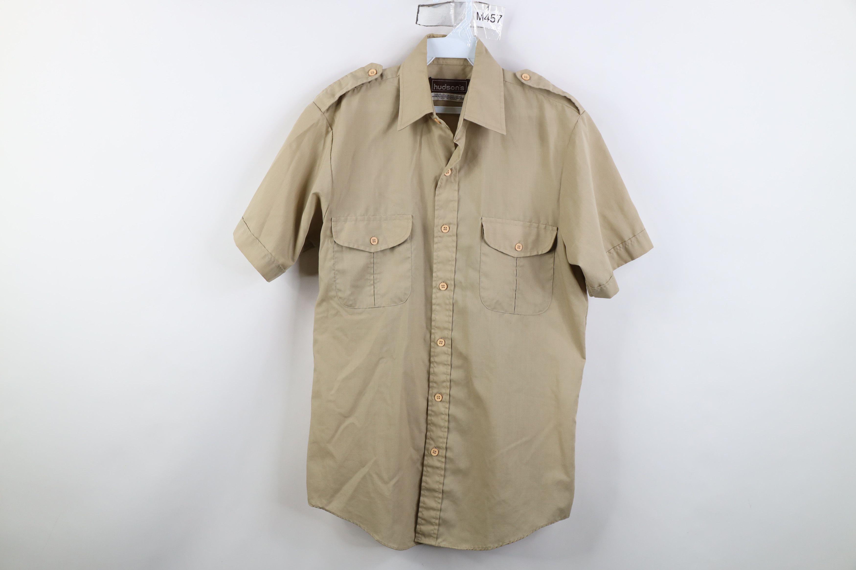 Vintage Vintage 70s Streetwear Safari Bush Military Button Shirt Size US S / EU 44-46 / 1 - 1 Thumbnail