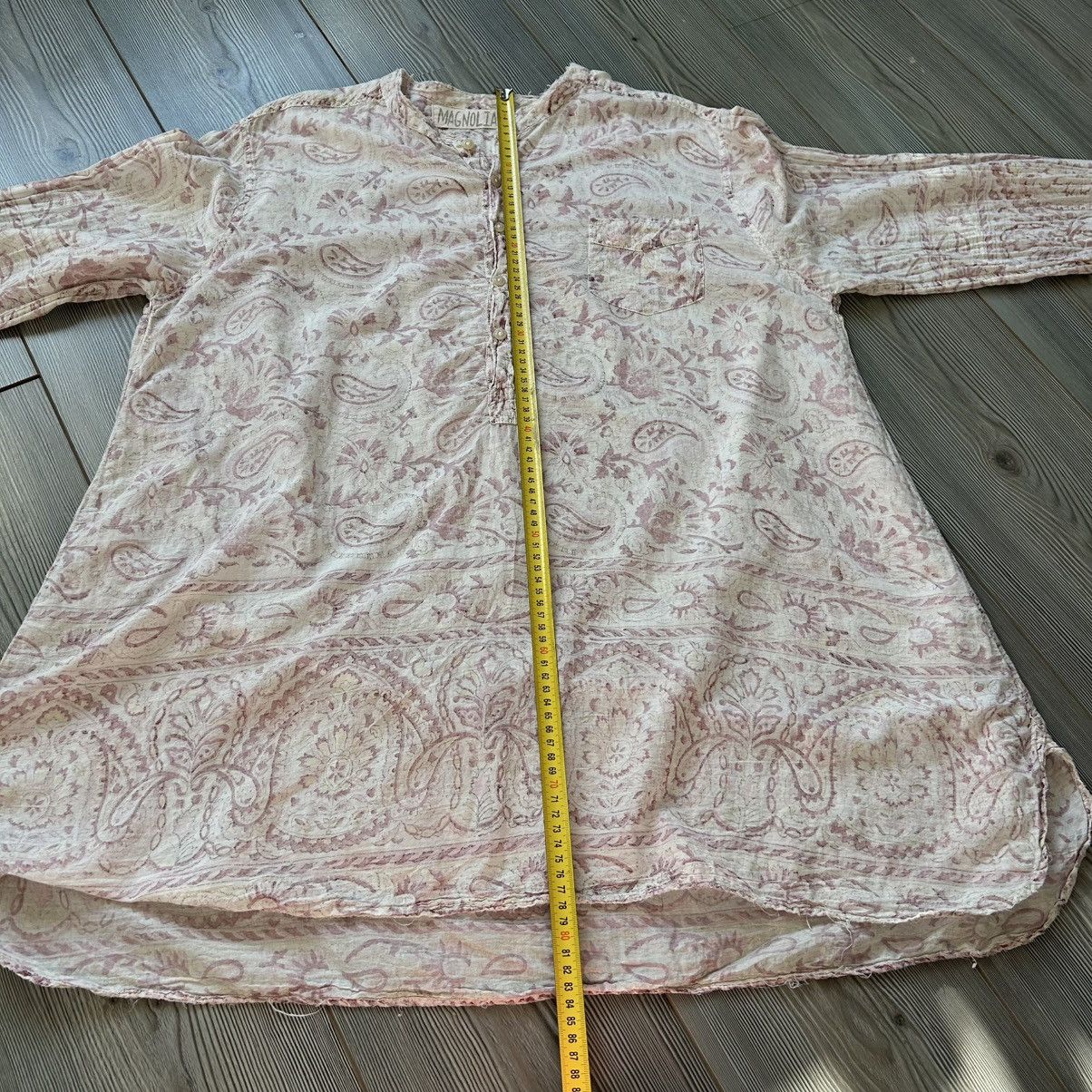 Magnolia Pearl Magnolia Pearl Idgy Blockprint Paisley Shirt/Blouse Size ONE SIZE - 16 Thumbnail