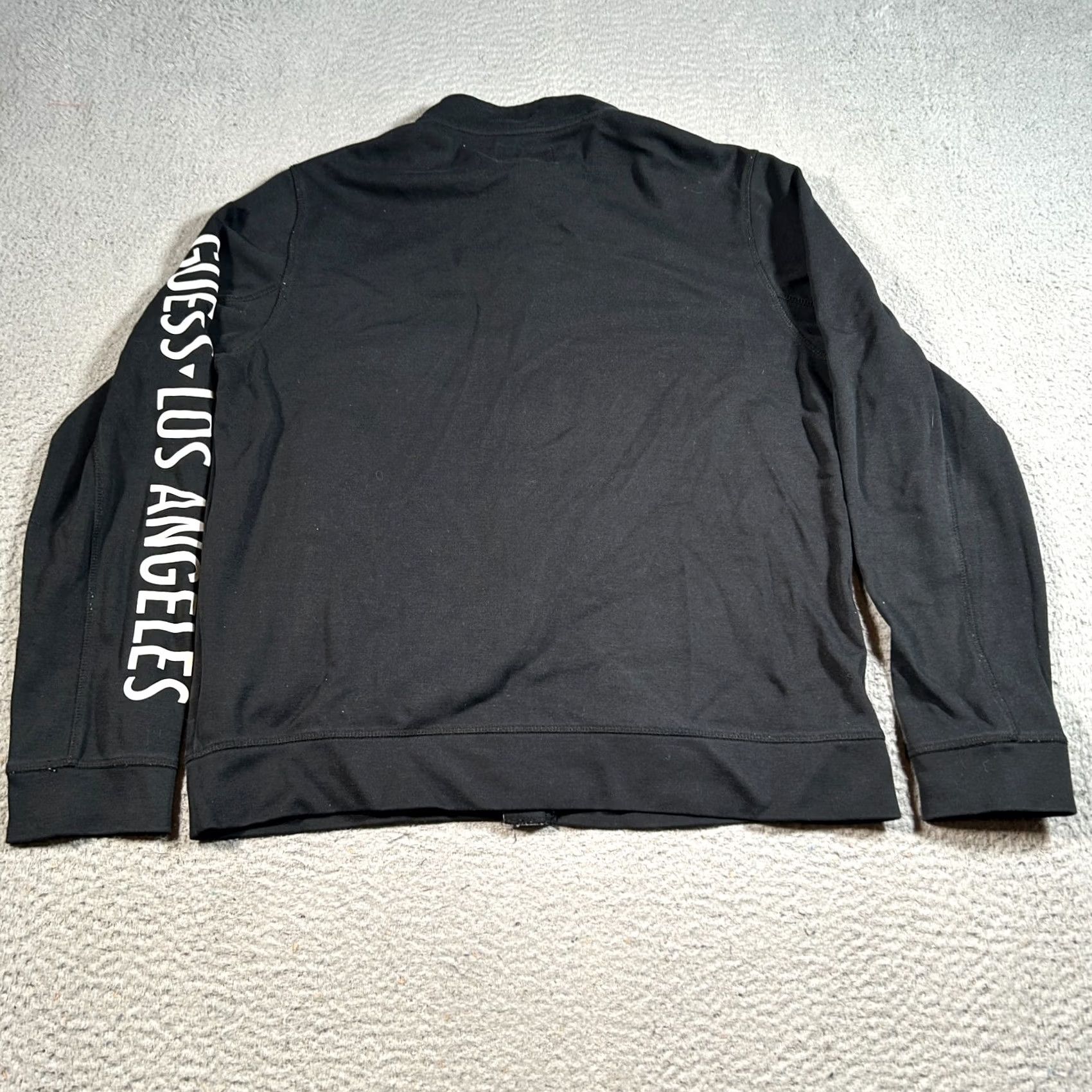 Guess Guess Los Angeles Track Jacket Mens XL Black Graphic Logo Mock Neck Full Zip Size US XL / EU 56 / 4 - 2 Thumbnail