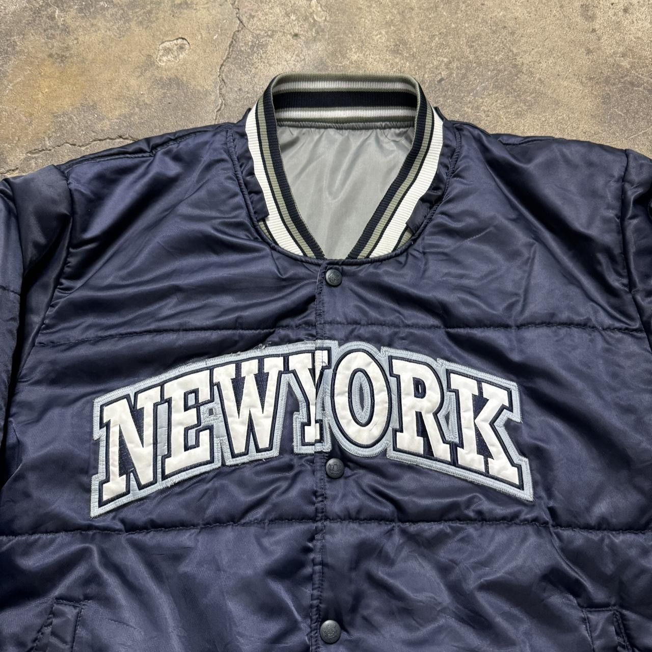 Vintage Vintage 90s Baggy New York Reversible Bomber Jacket Size US XL / EU 56 / 4 - 6 Thumbnail