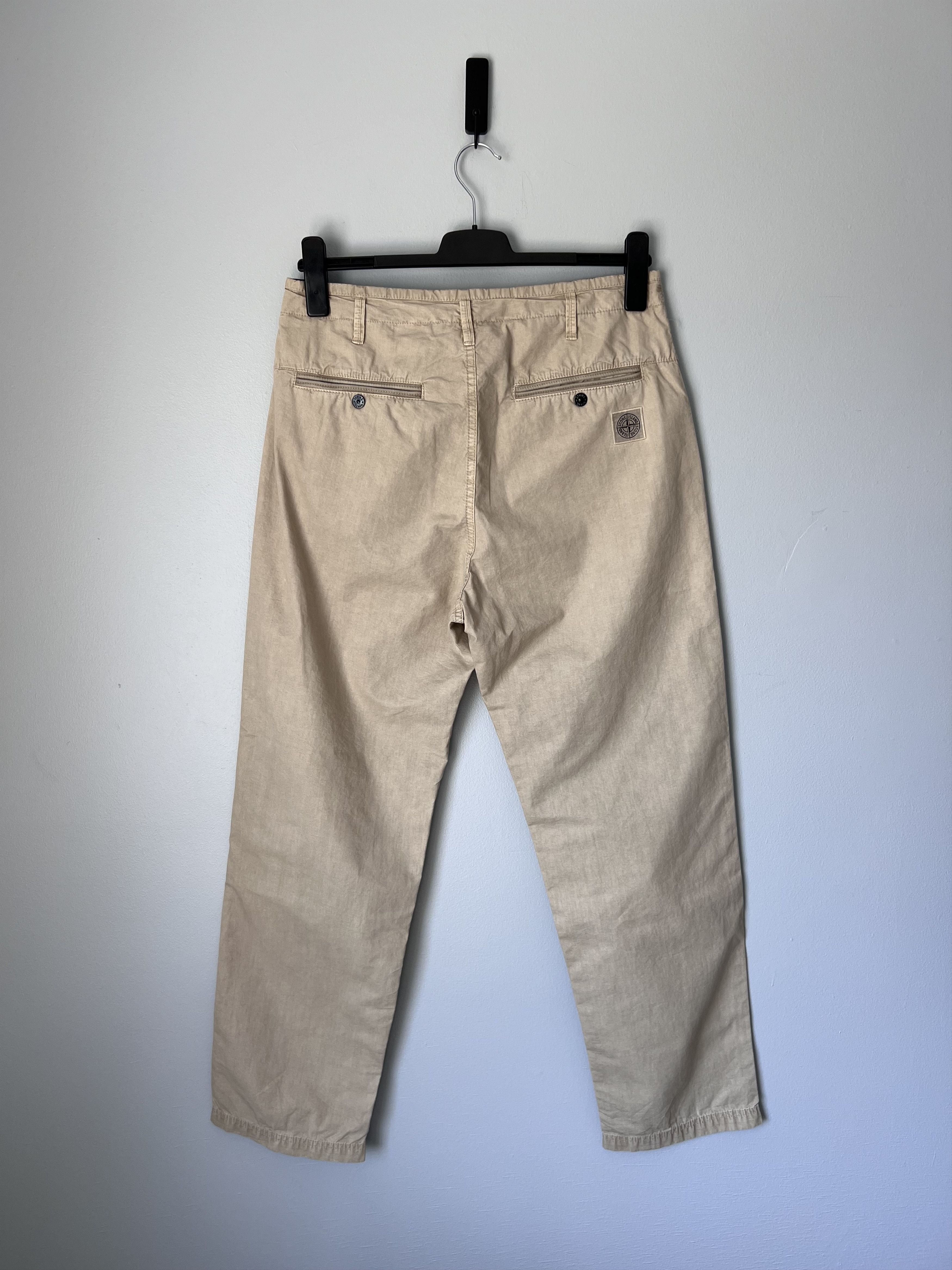 Stone Island Stone Island Brushed Cotton Chino Pants in Beige Size US 31 - 4 Thumbnail