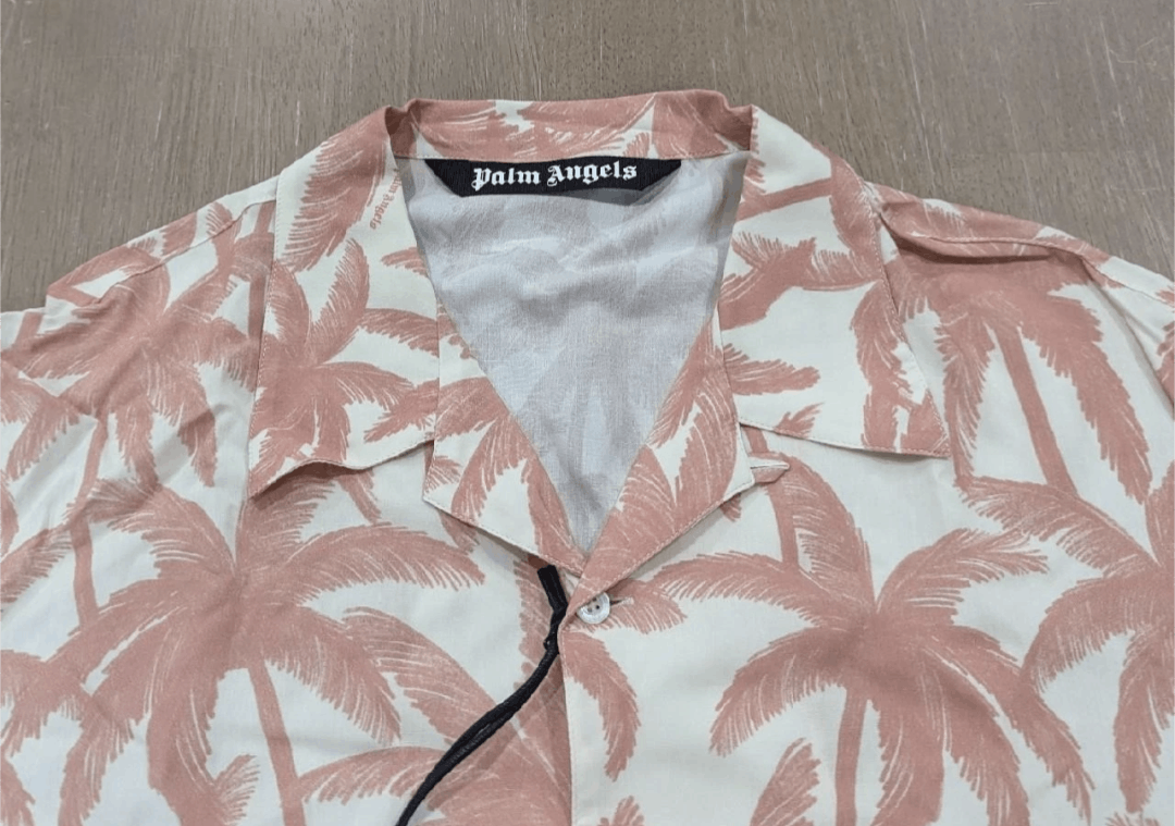 Palm Angels PALM ANGELS Palm Print SS Button Up Shirt Pink/Off-White 54 Size US L / EU 52-54 / 3 - 2 Thumbnail