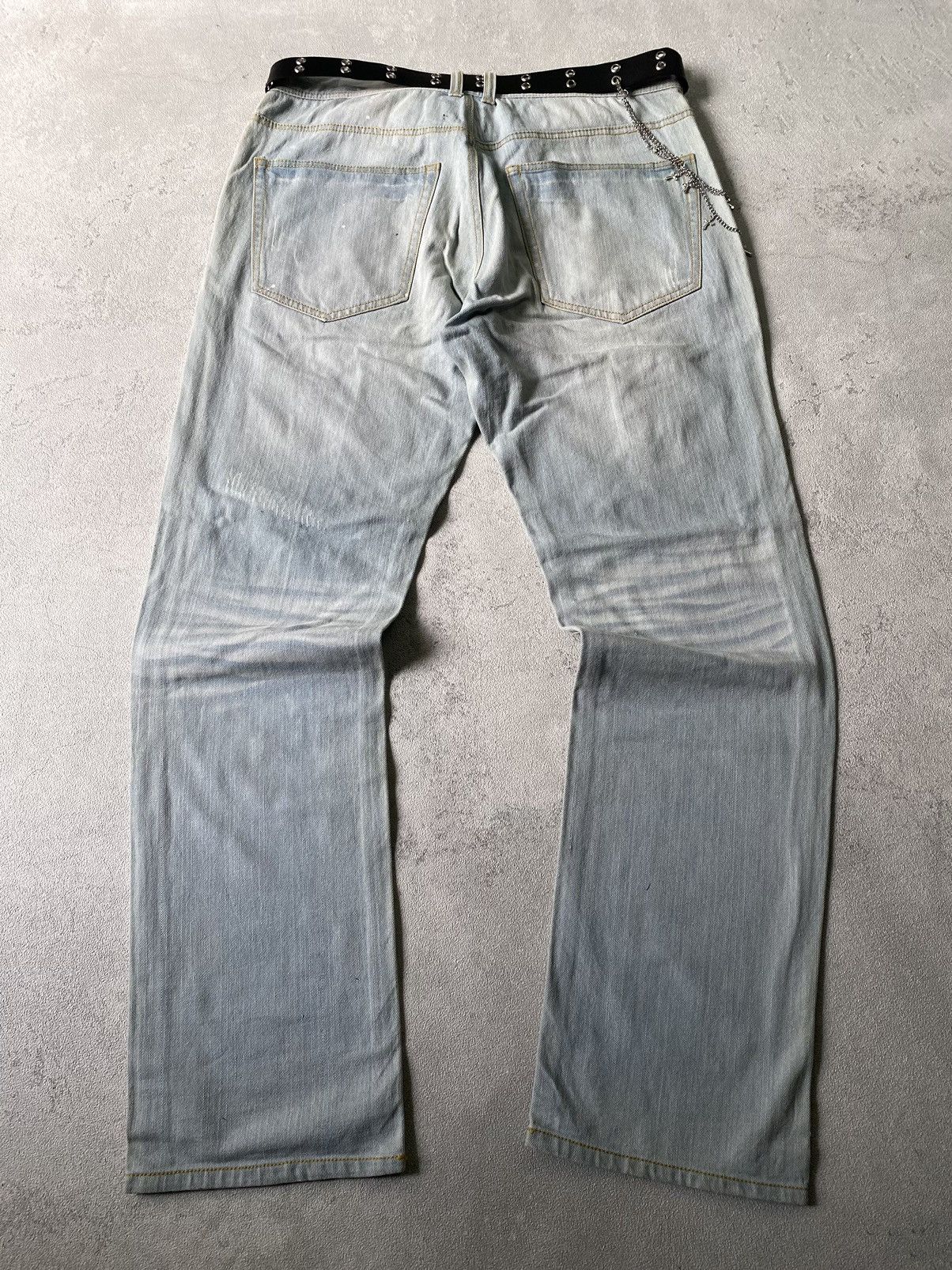 If Six Was Nine × Le Grande Bleu (L.G.B.) × Tete Homme tete homme ripped denim pants Size US 32 / EU 48 - 3 Thumbnail