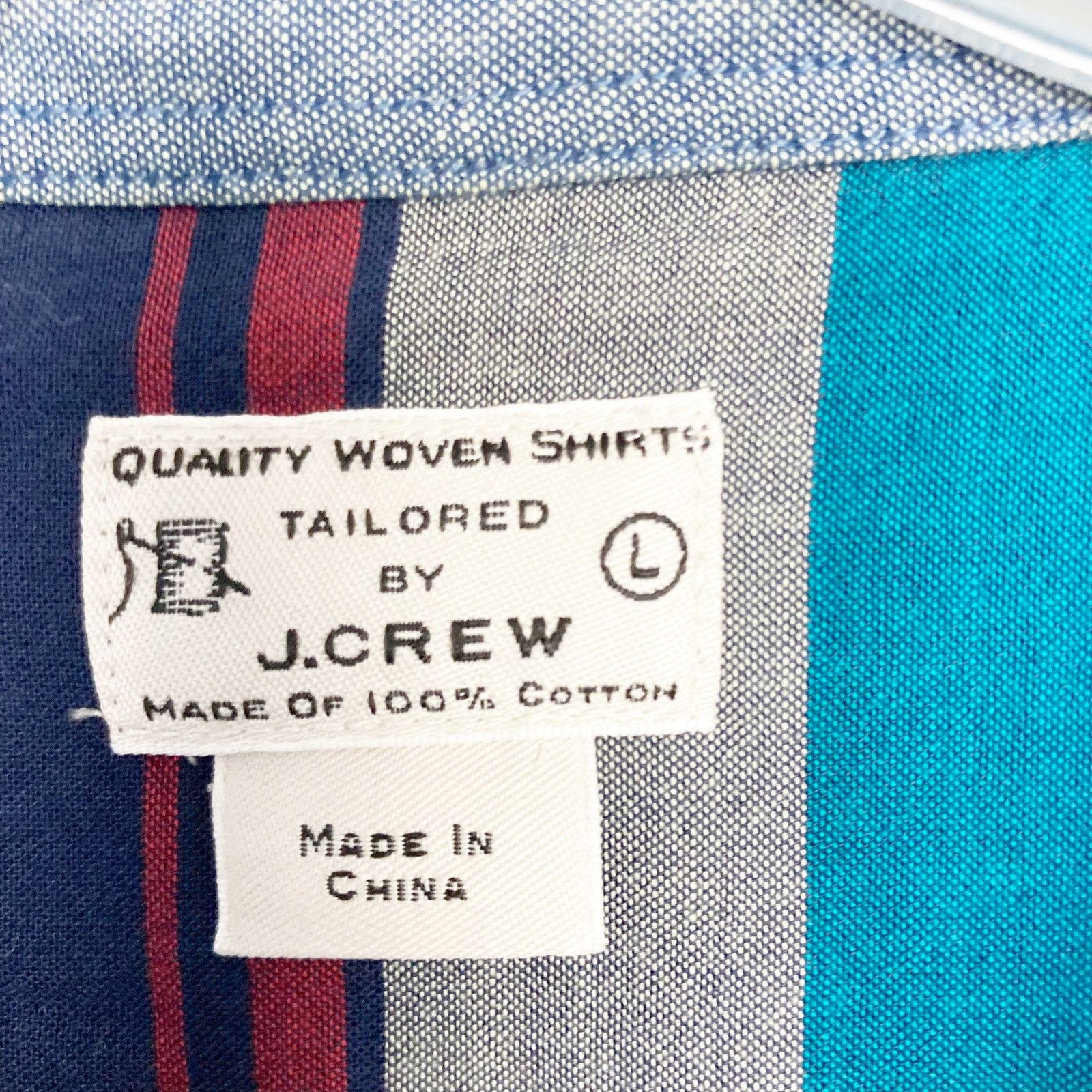 J.Crew J. Crew Blue Red Gray Plaid Long Sleeve Button Down Sz L Size US L / EU 52-54 / 3 - 2 Thumbnail
