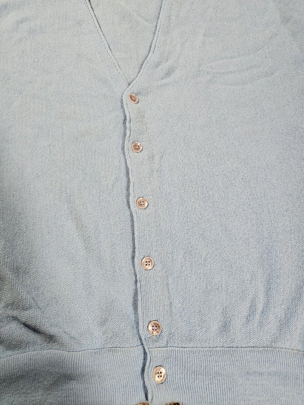 Designer I’m A Plum cardigan VNeck Sweater XL vintage Blue USA Made Size US XL / EU 56 / 4 - 2 Thumbnail