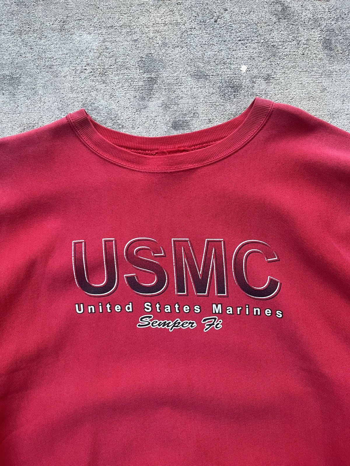 Champion Vintage 90s USMC Semper Fi Champion Reverse Weave Sweatshirt Size US XL / EU 56 / 4 - 2 Thumbnail