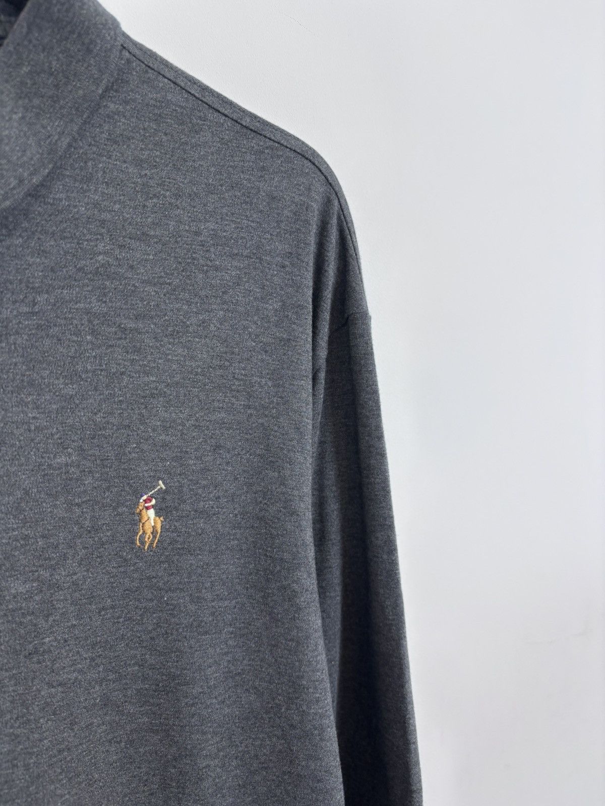 Polo Ralph Lauren Polo Ralph Lauren Men’s Slim Fit Grey Long Sleeve Polo Shirt Size US XL / EU 56 / 4 - 4 Thumbnail