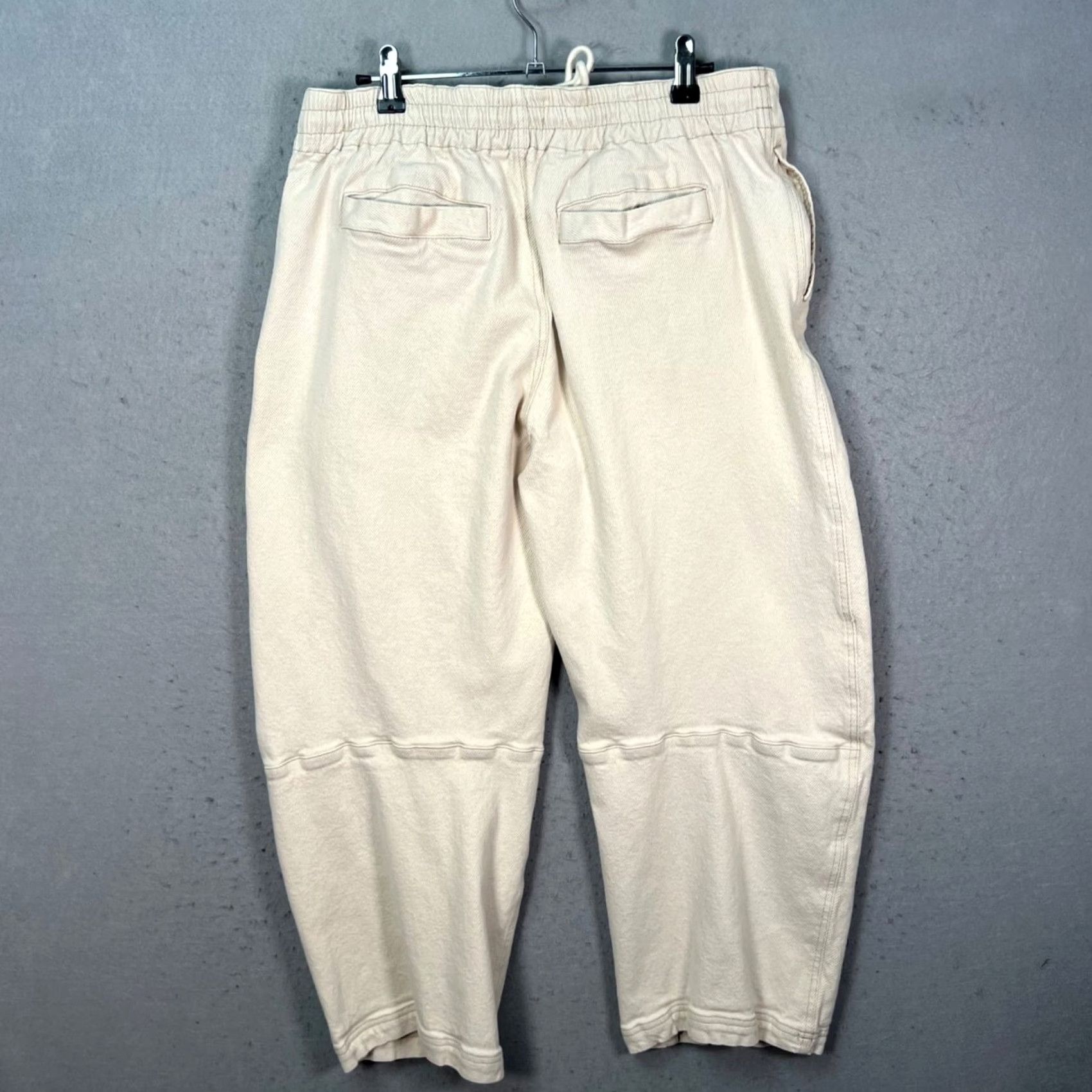 Bdg BDG Womens Size Large Beige Drawstring Cropped Barrel Leg Relaxed Fit Pants Size 36" / US 14 / IT 50 - 2 Thumbnail
