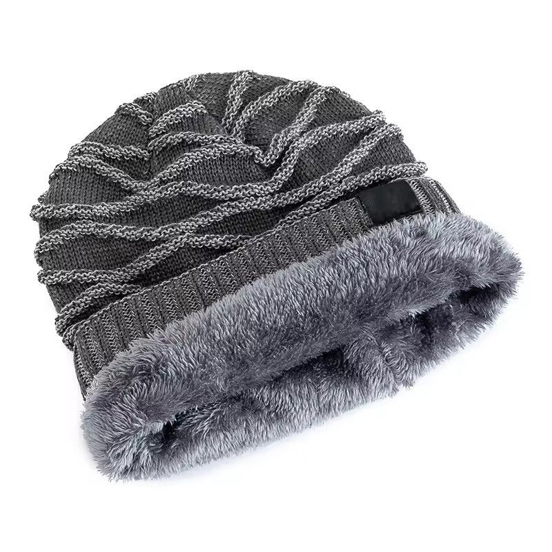 Other Five-pointed Star Knitted Fur Beanie Size ONE SIZE - 3 Thumbnail