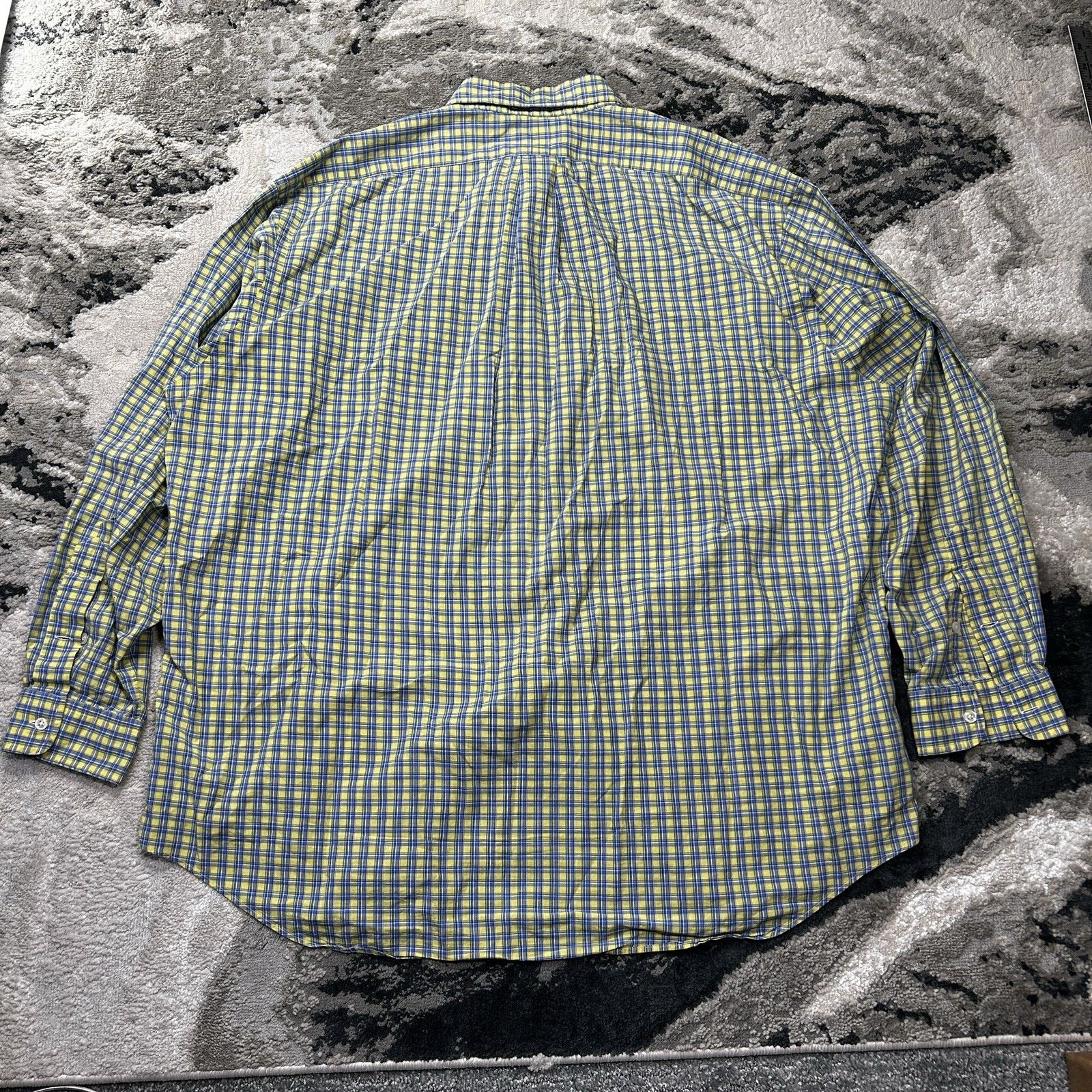 Lauren Ralph Lauren Polo Ralph Lauren Mens Medium Blake Cotton Yellow Plaid Size US XL / EU 56 / 4 - 4 Thumbnail