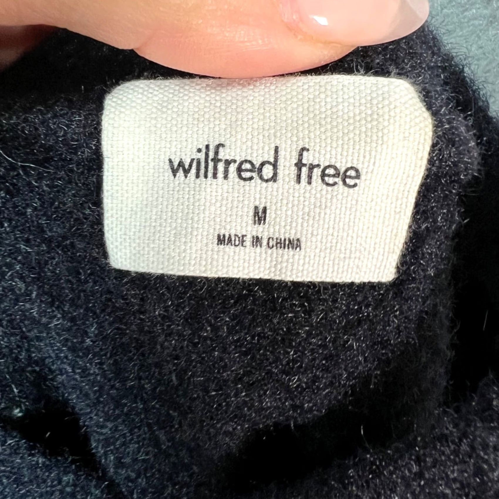 Vintage Wilfred Free Womens Tank Top Nylon Blend Scoop Neck Sleeveless Black Medium Cropped Casual Summer Spring Size M / US 6-8 / IT 42-44 - 3 Thumbnail