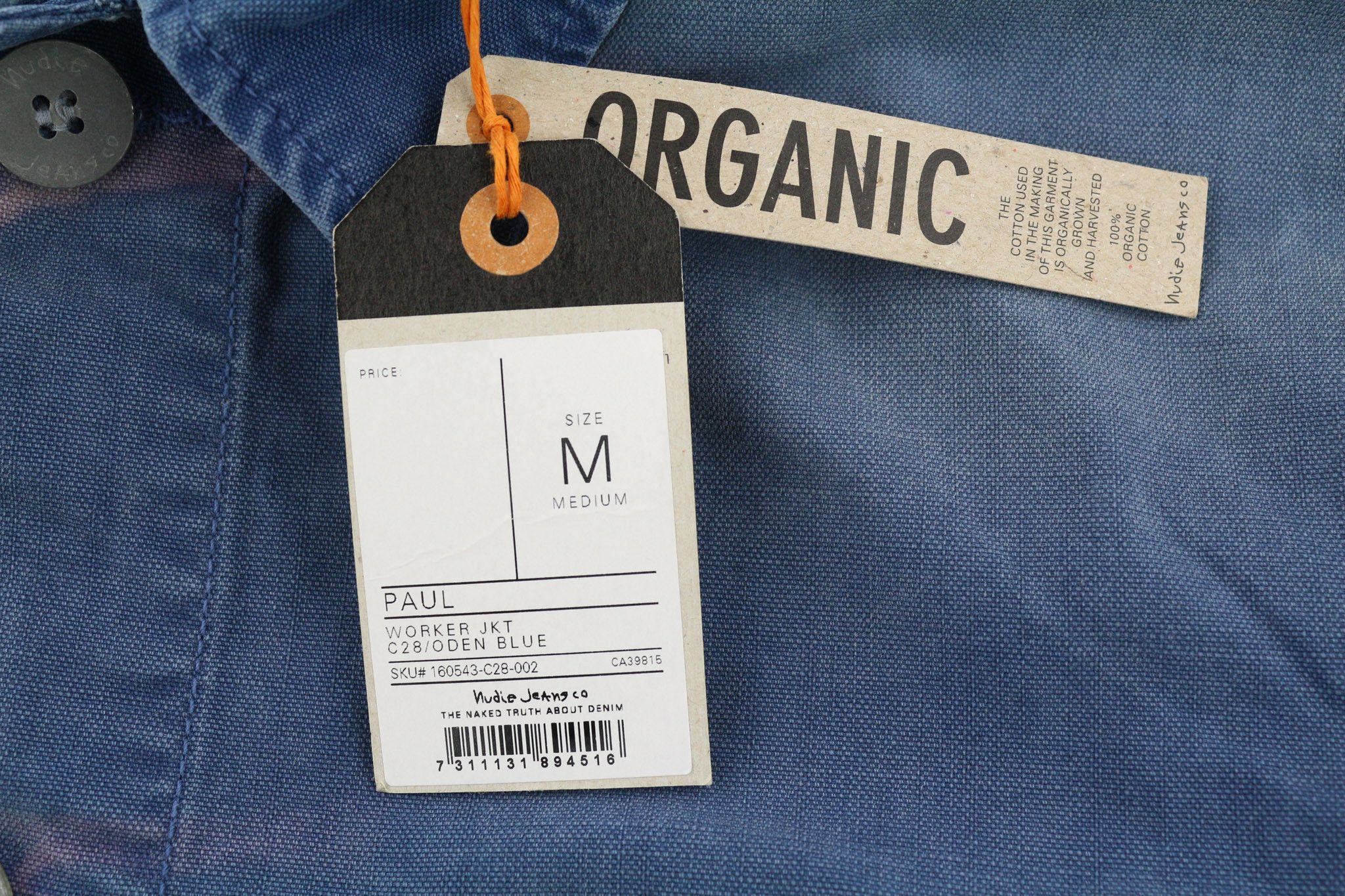 Nudie Jeans PAUL M Worker Polo Pockets Blue Jacket 81961 Size US M / EU 48-50 / 2 - 7 Thumbnail