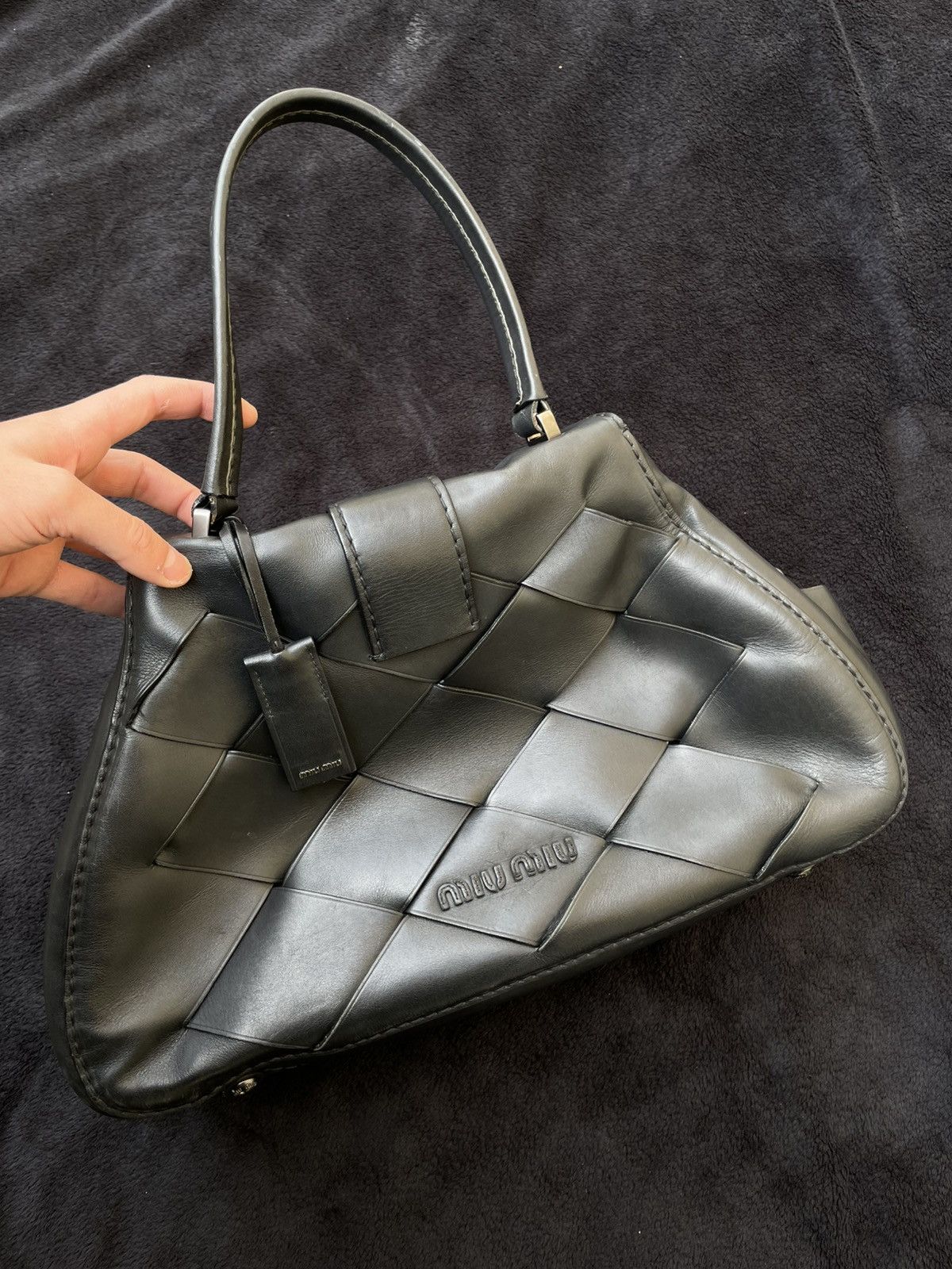 Miu Miu Miu Miu Leather Handbag Woman‘s Black One Size Size ONE SIZE - 1 Thumbnail