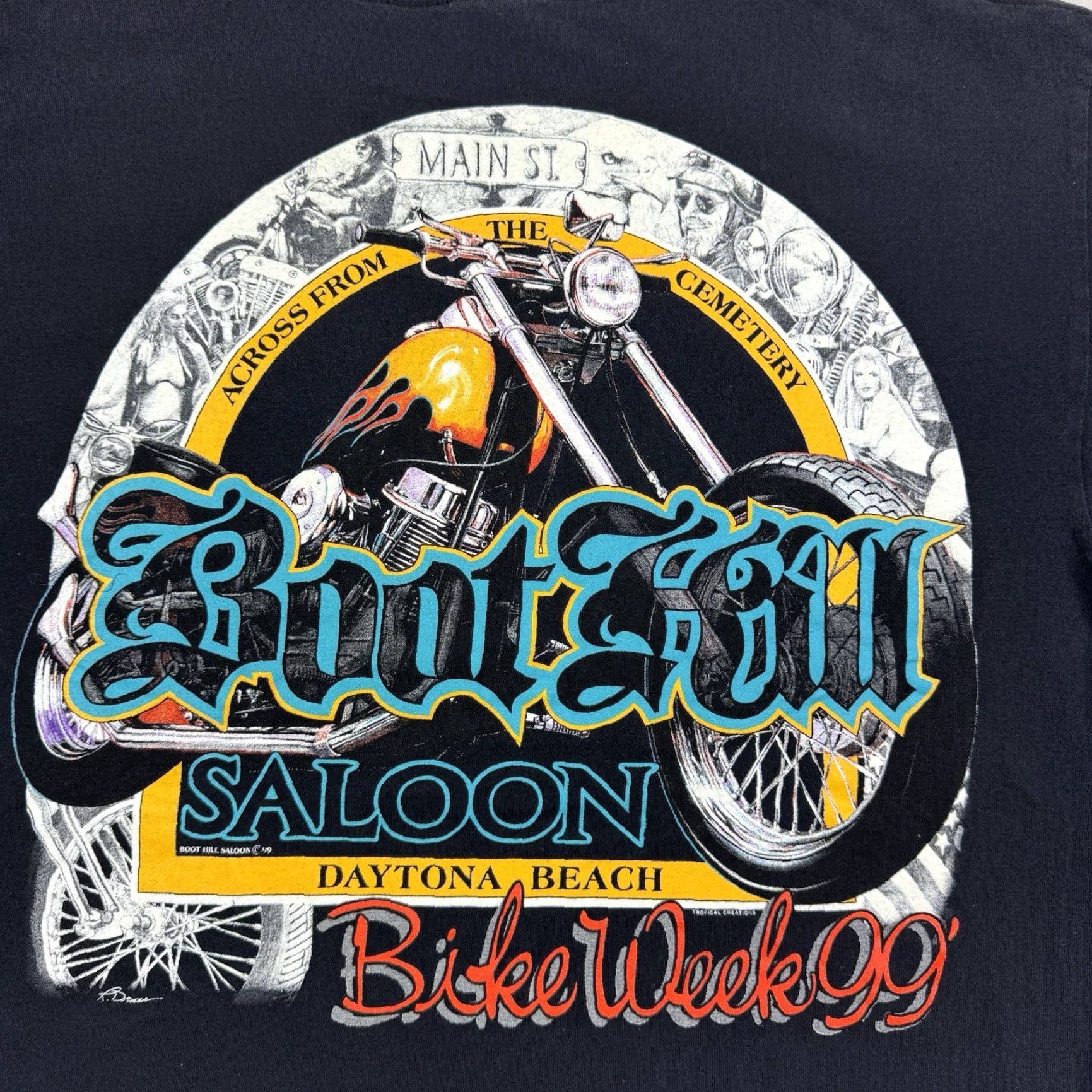 Vintage VINTAGE Boothill Saloon T Shirt Adult Large Biker Bar Bike Week 1999 USA 90s Mens Size US L / EU 52-54 / 3 - 2 Thumbnail