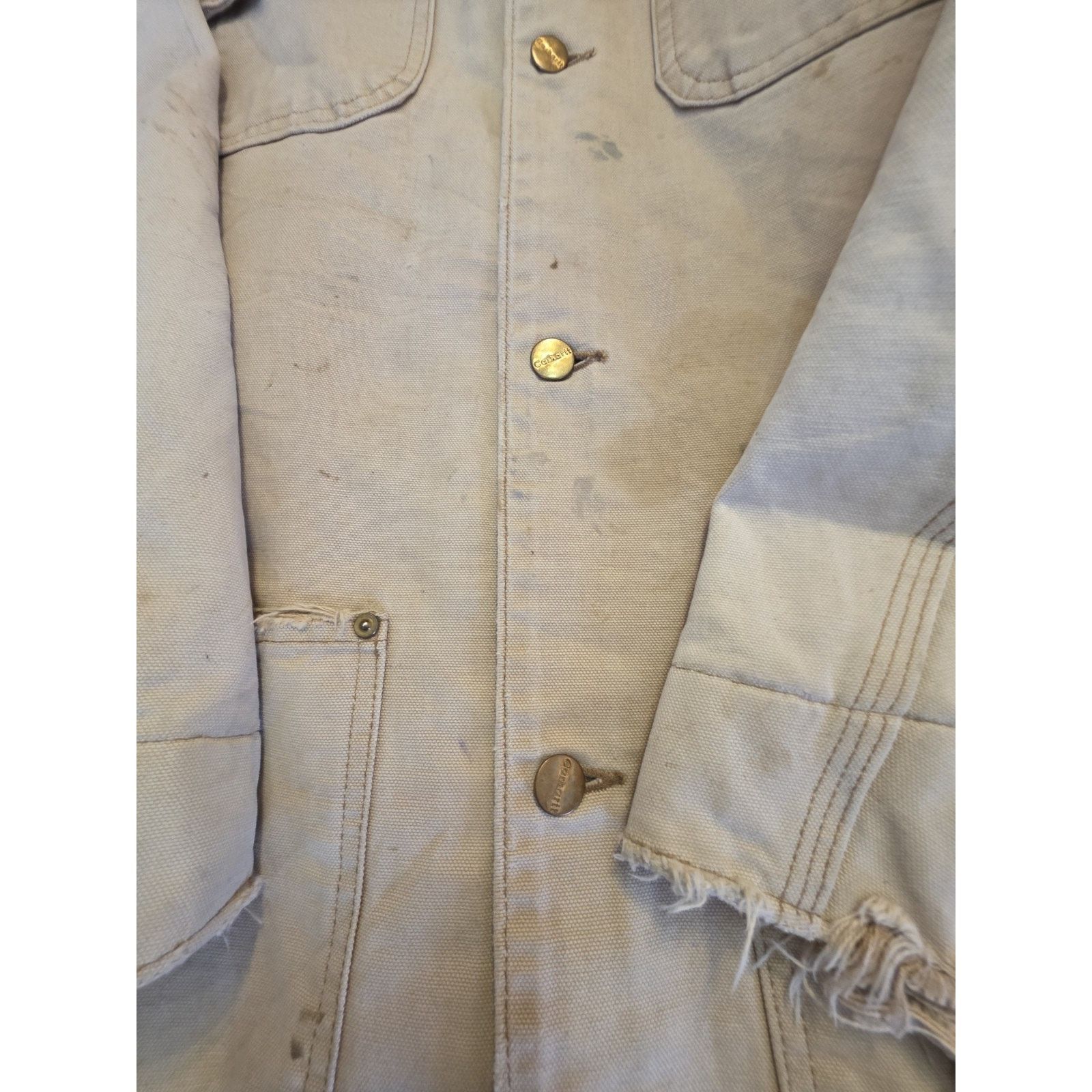 vintage Carhartt blanket-lined duck canvas chore coat