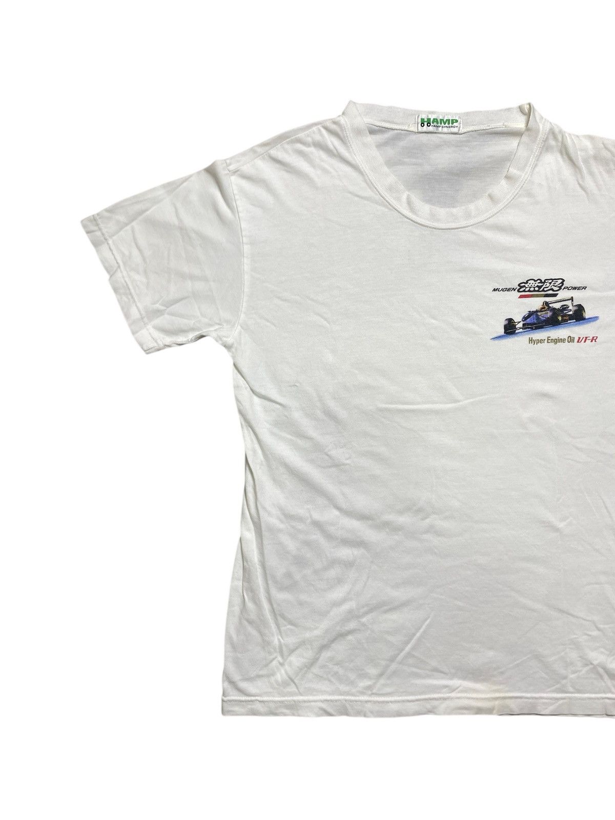 Vintage VINTAGE WHITE TSHIRT MUGEN POWER HYPER ENGINE OIL VT-R Size US M / EU 48-50 / 2 - 4 Thumbnail