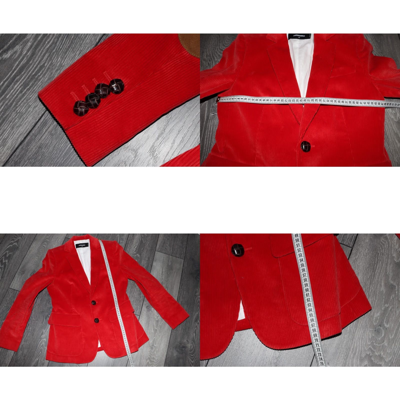 Dsquared2 WOMEN'S DSQUARED2 BLAZER Shirt Blazer 46 Red Italian Vintage? Size L / US 10 / IT 46 - 9 Thumbnail